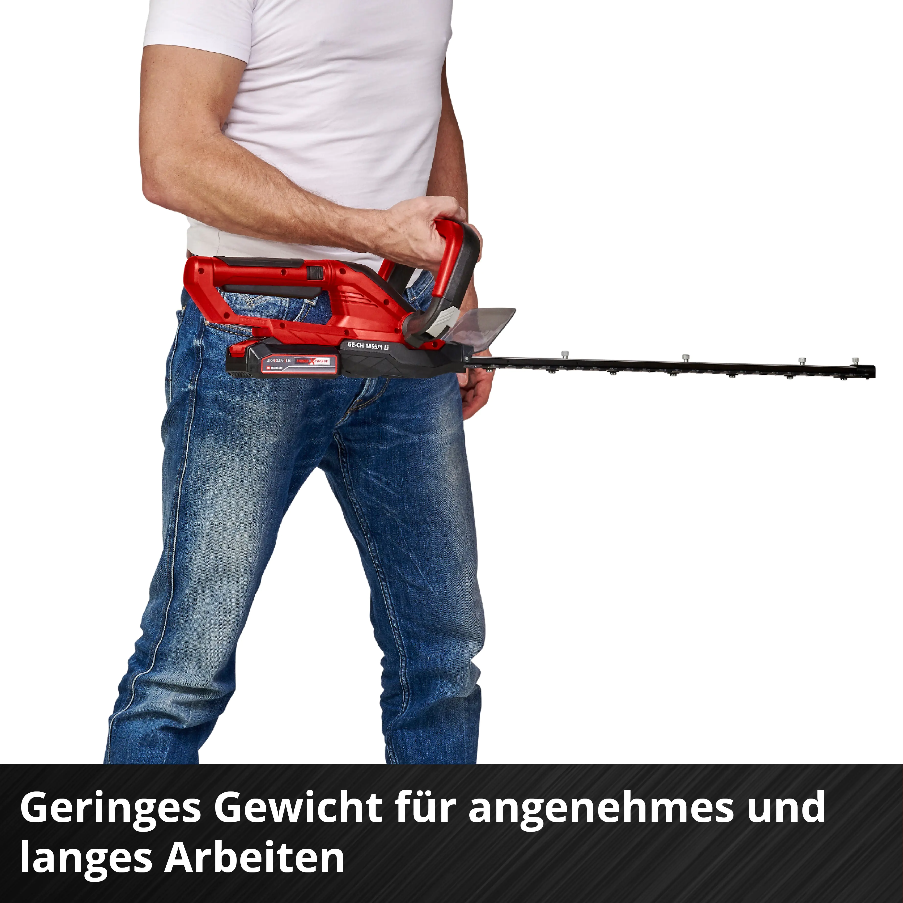 Einhell Akku-Heckenschere GC-CH 1855 55 cm Schnittlänge mit 1 x 2,5 Ah Akku Einhell Akku-Heckenschere GC-CH 1855 55 cm Schnittlänge mit 1 x 2,5 Ah Akku