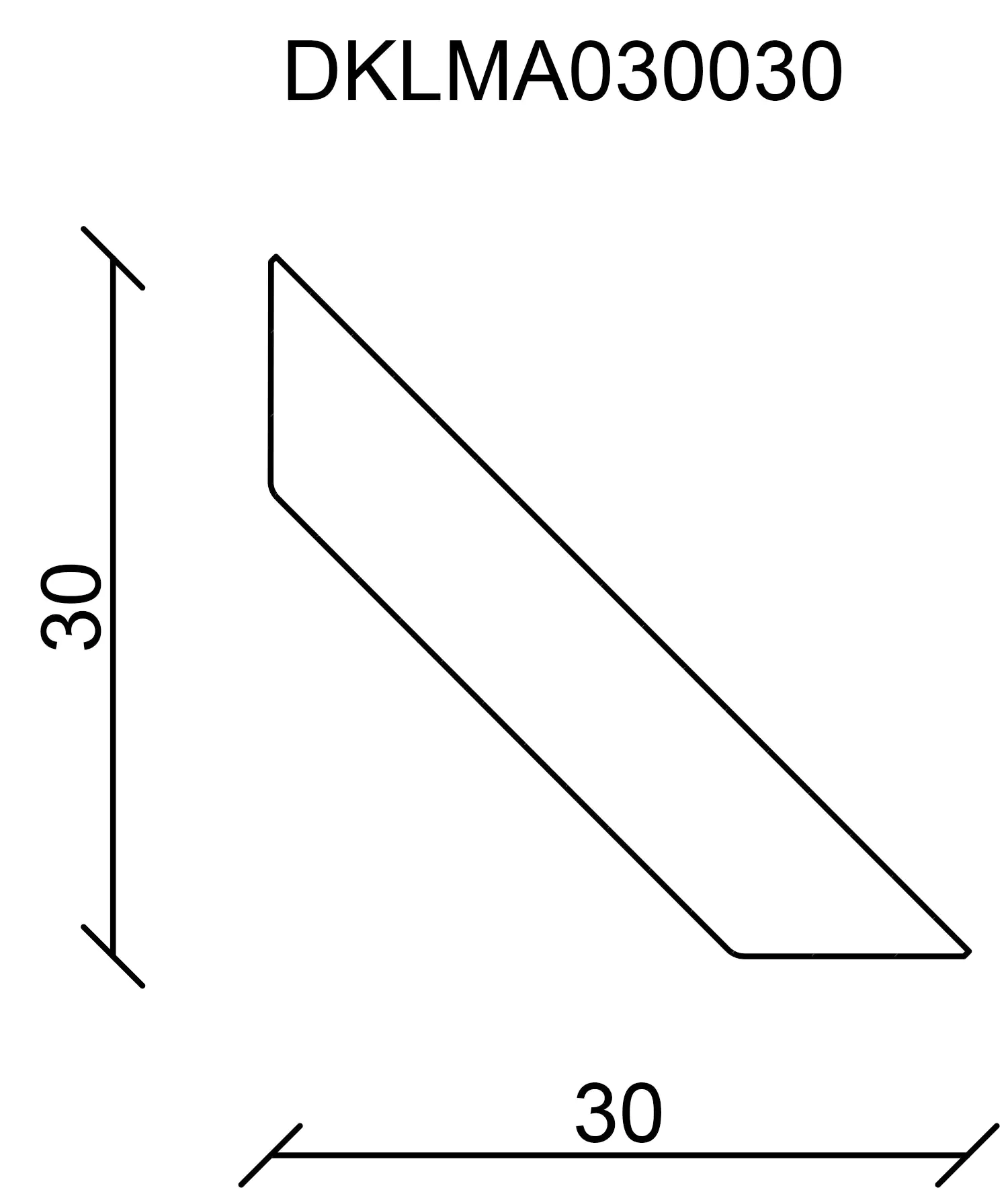 FN Neuhofer Dreikantleiste trapezförmig 100 cm 30 x 30 mm Fichte/Kiefer