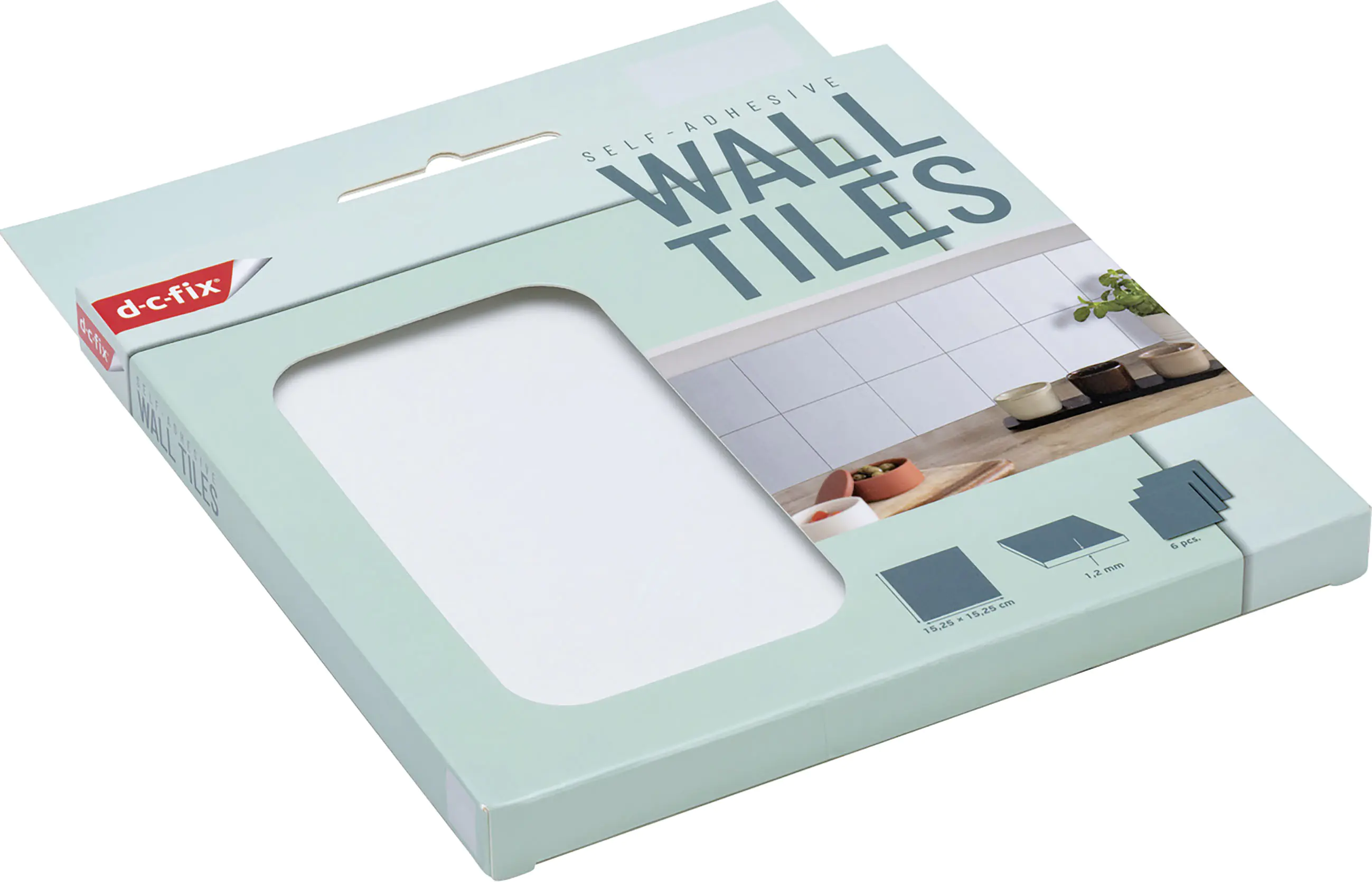 D-c-fix Wandfliesen selbstklebend White 6er Set 15 x 15 cm