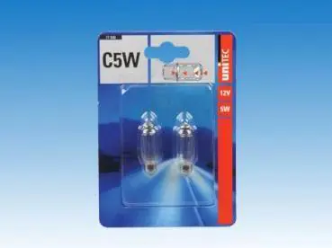 Unitec Soffittenlampe C5W 12V 5W 2 Stück