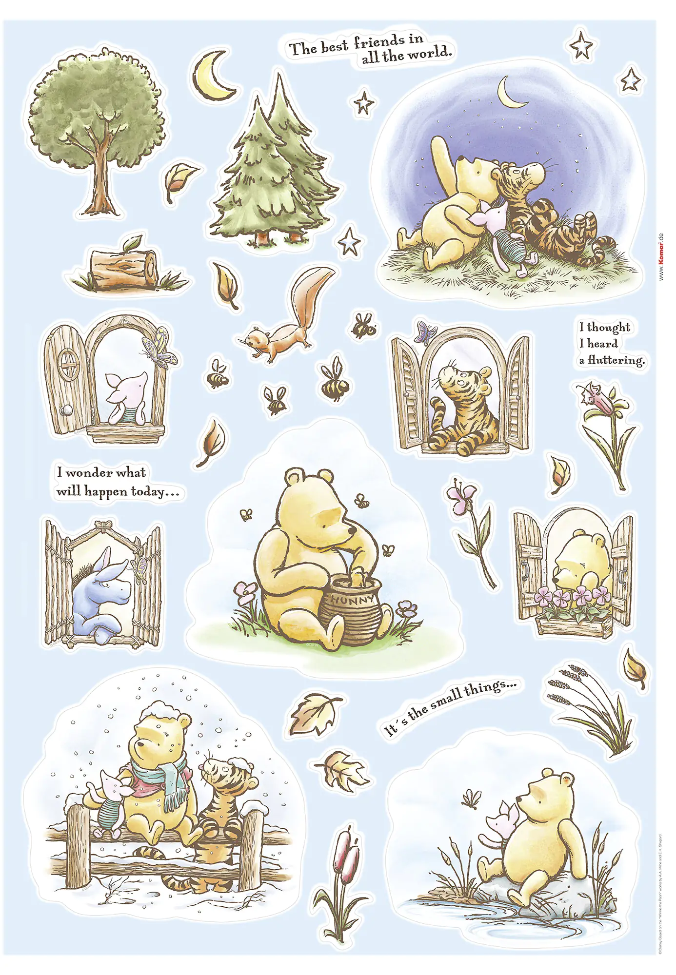 Komar Dekosticker Pooh Adventures 50 x 70 cm Komar Dekosticker Pooh Adventures 50 x 70 cm