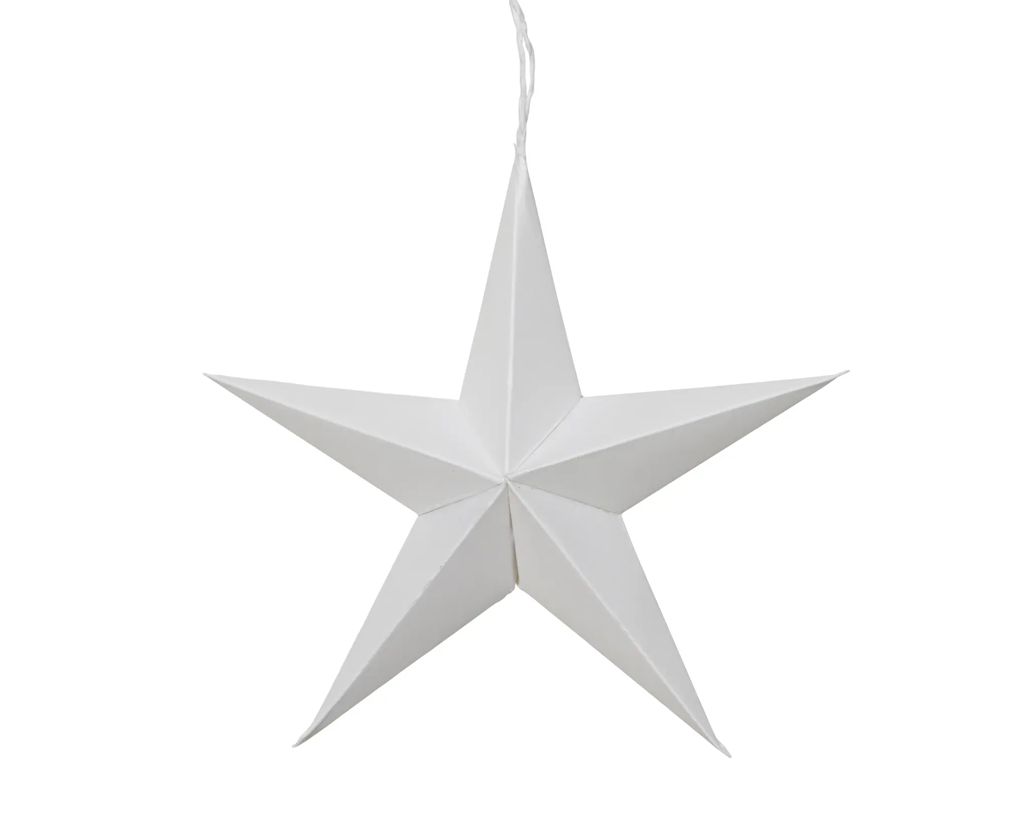 Decoris Sternhänger Papier Ø 15 x 6 cm weiß