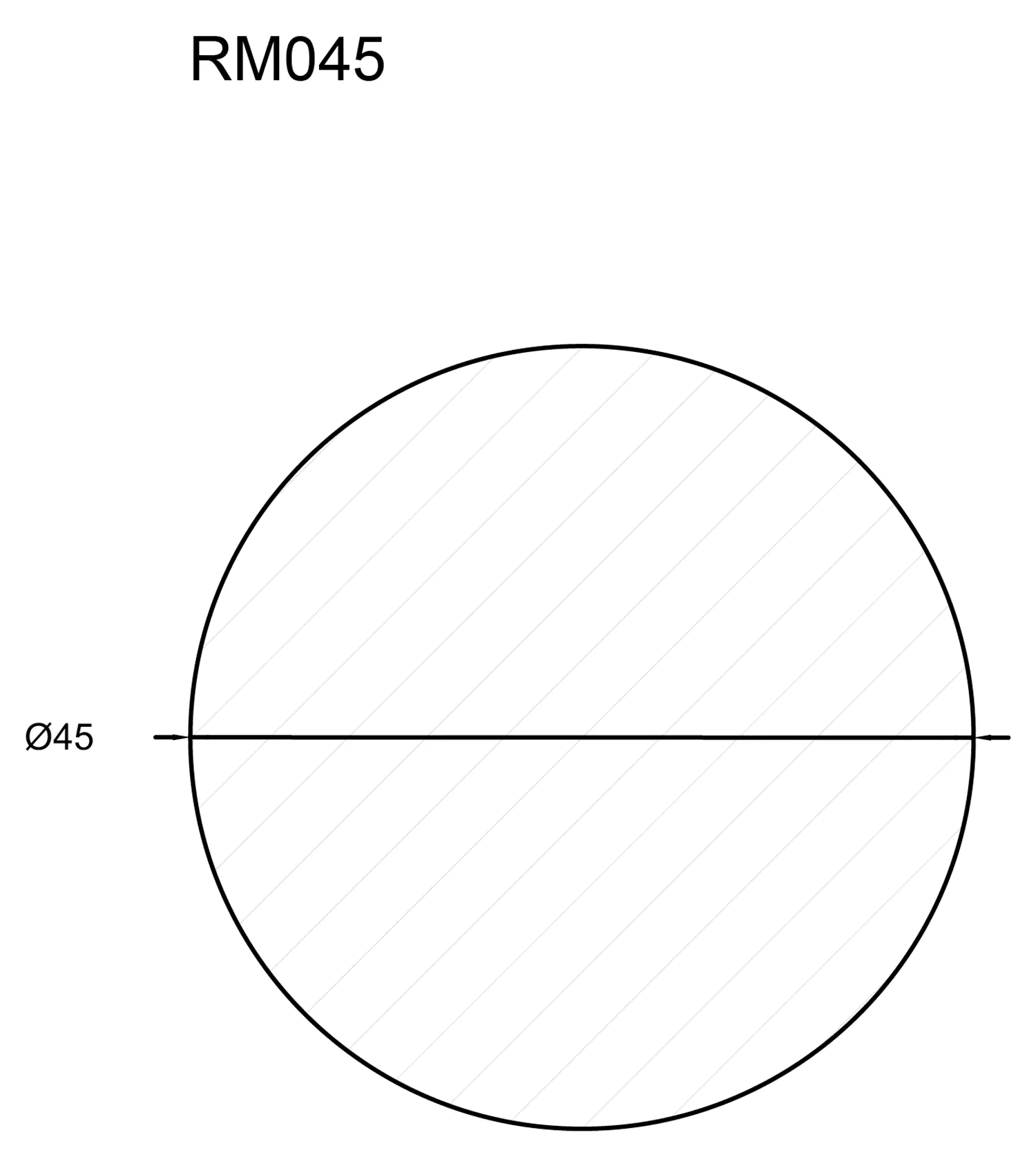 FN Neuhofer Rundstab glatt 100 cm 45 x 45 mm