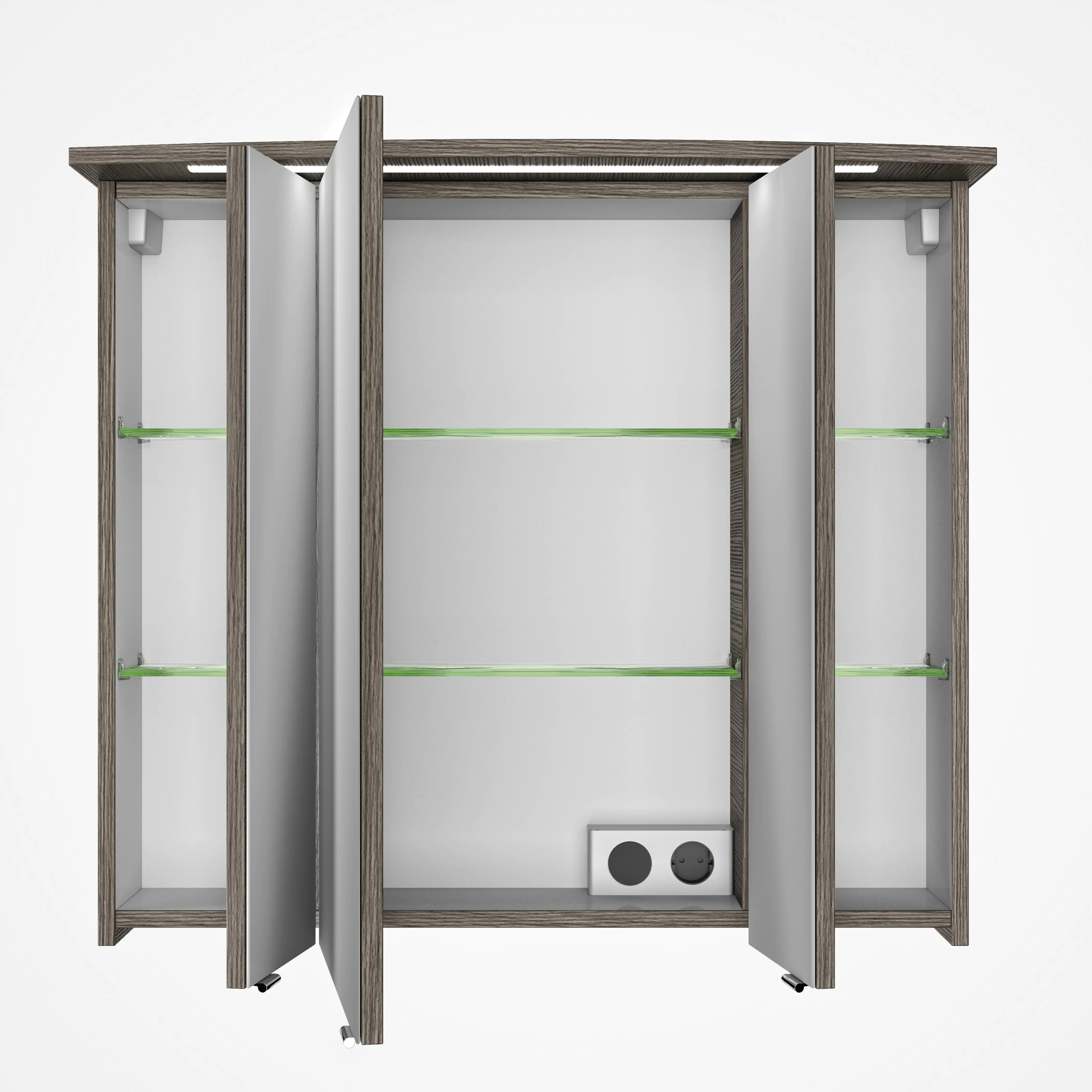 4017026108968_2 Pelipal Spiegelschrank Fokus 4010 Graphit Struktur quer, Breite 820 mm