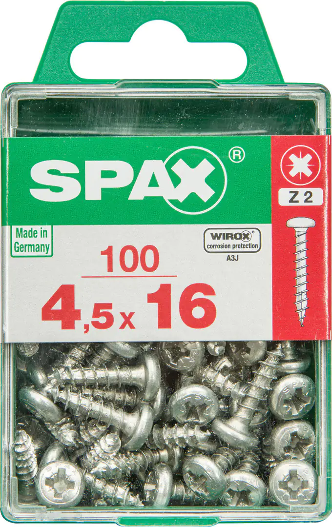Spax Universalschrauben 4.5 x 16 mm TX 20 Rundkopf - 100 Stk.