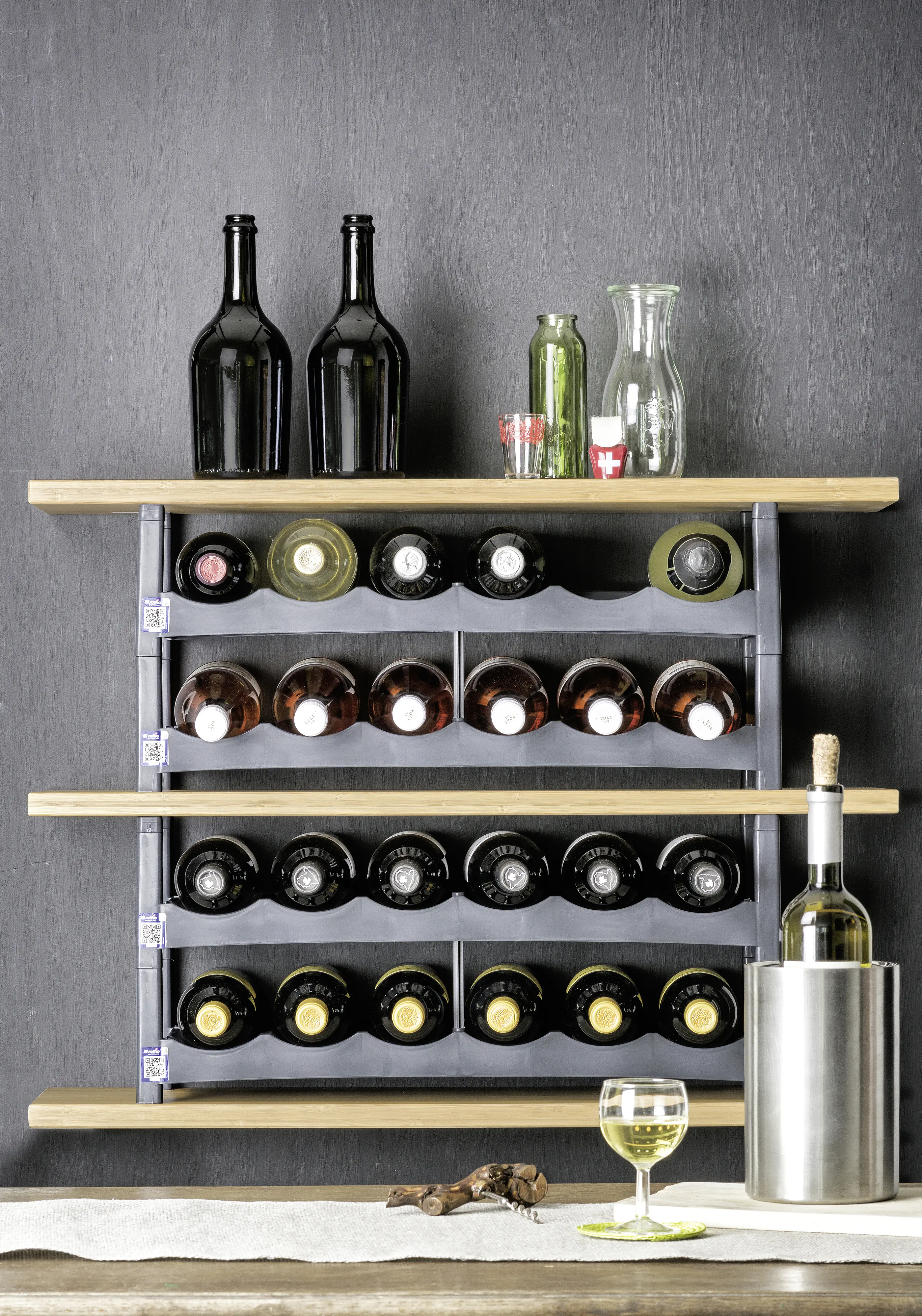 Rotho Flaschenregal Vario 60 x 22 x 14 cm