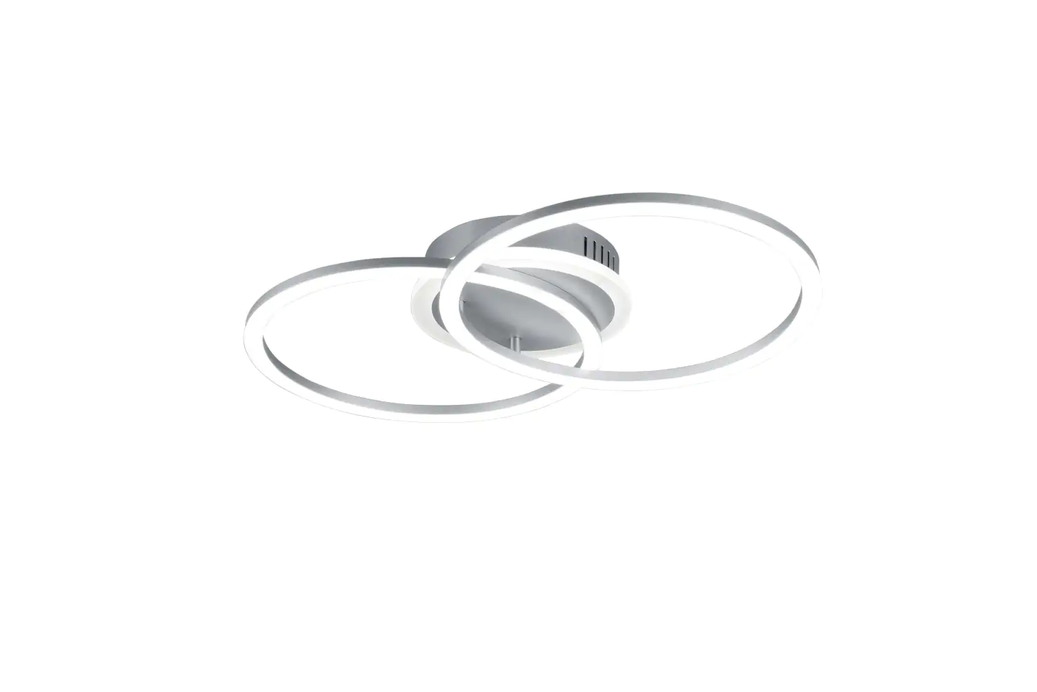 Reality LED Deckenleuchte VENIDA titanfarbig, Acryl weiß