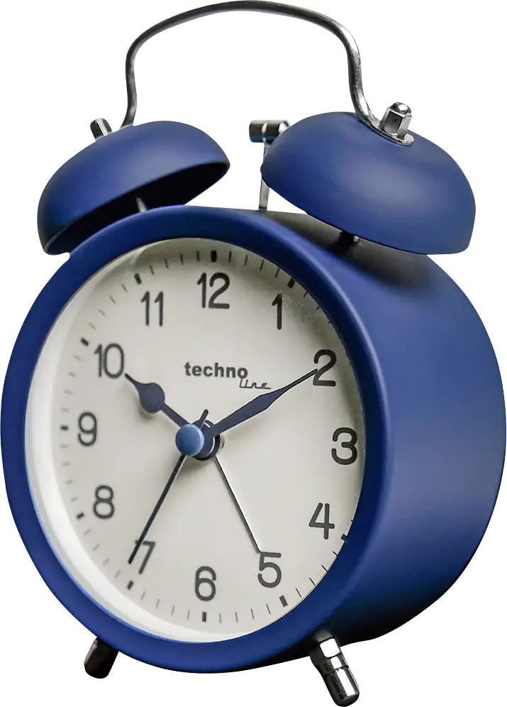 Technoline Doppelglockenwecker blau