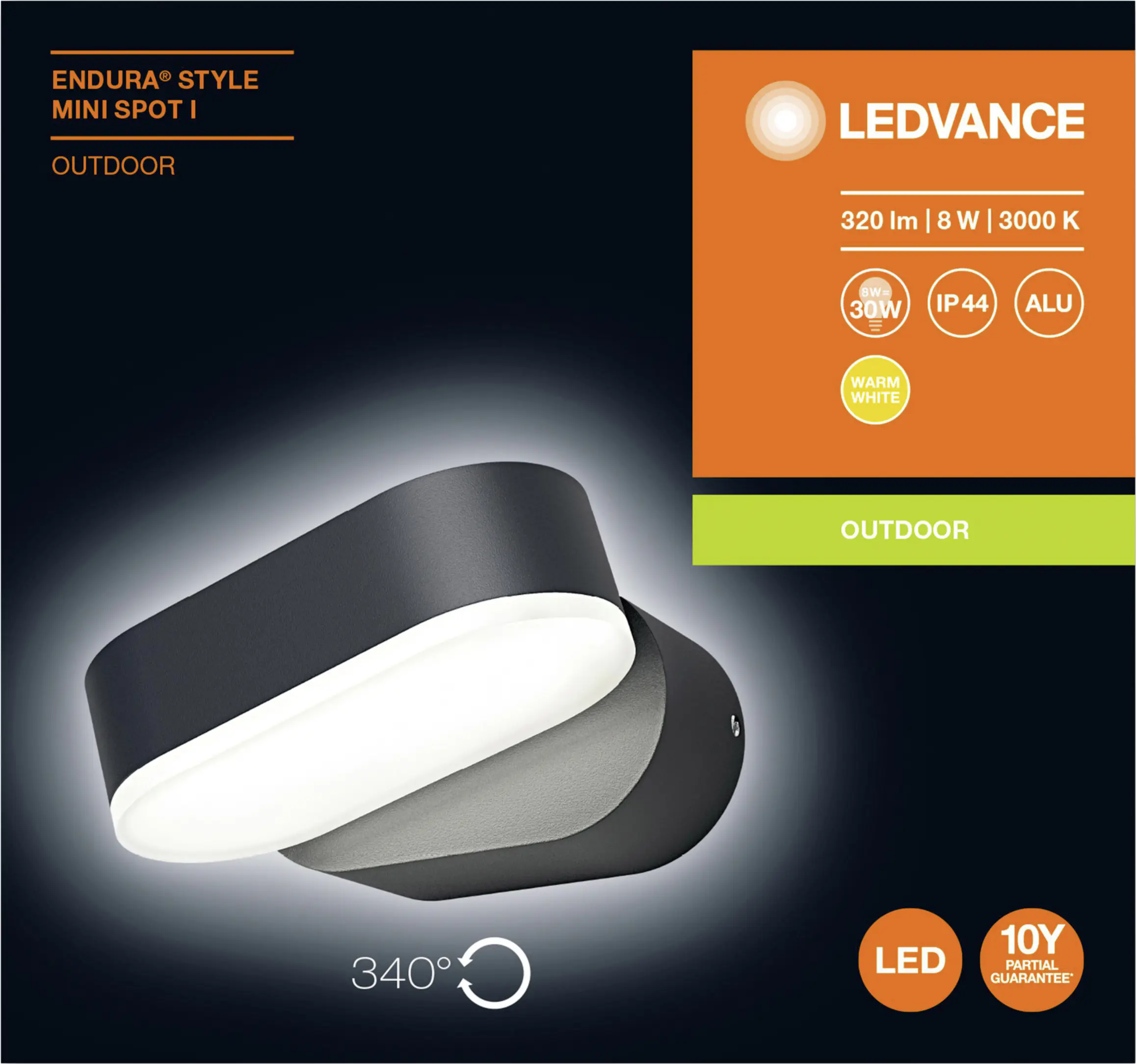 Ledvance Außenleuchte Endura Style Mini Spot dunkelgrau