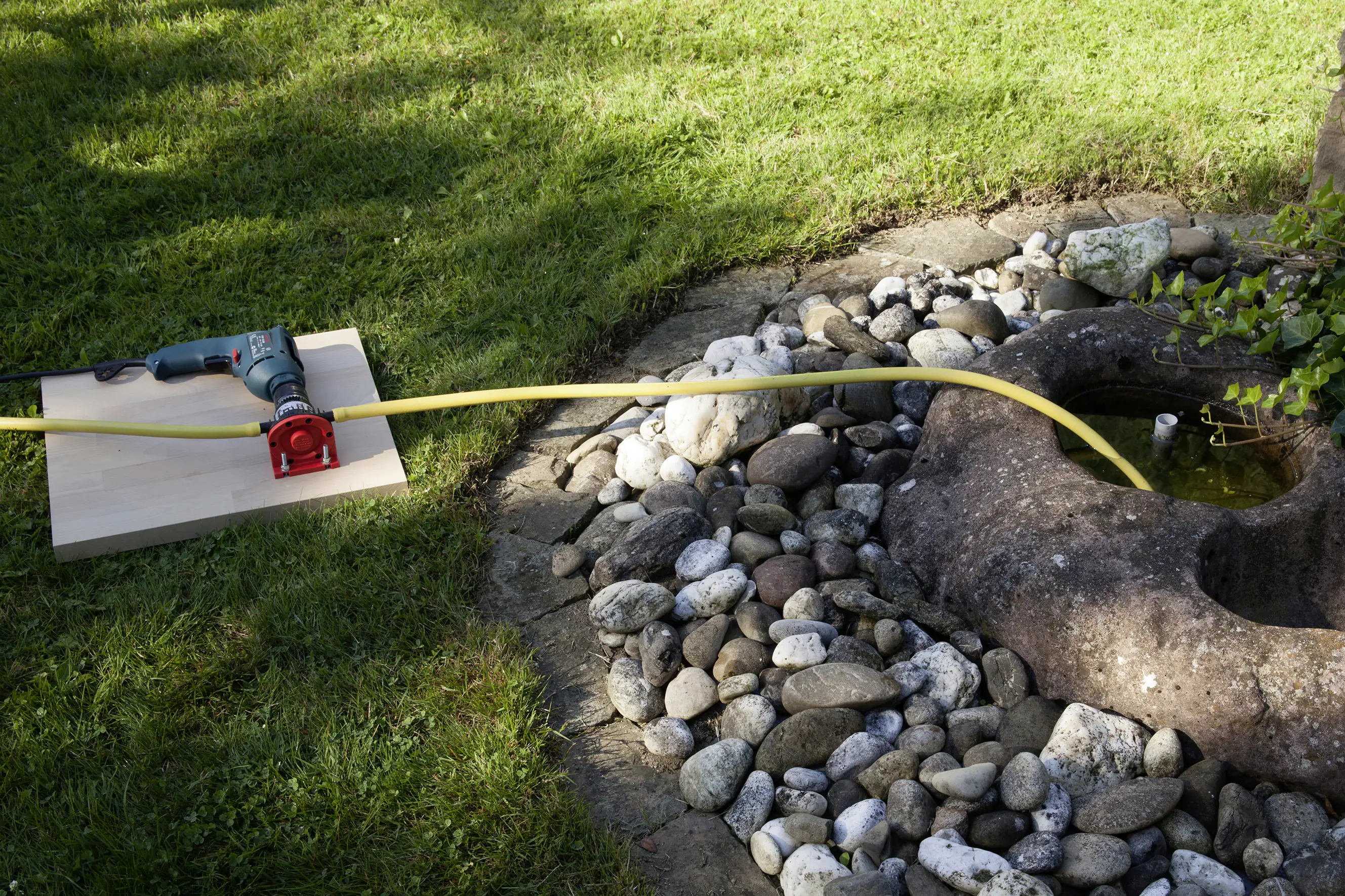 Wolfcraft Bohrmaschinen-Pumpe 1300 l/h mit Kunststoffgehäuse