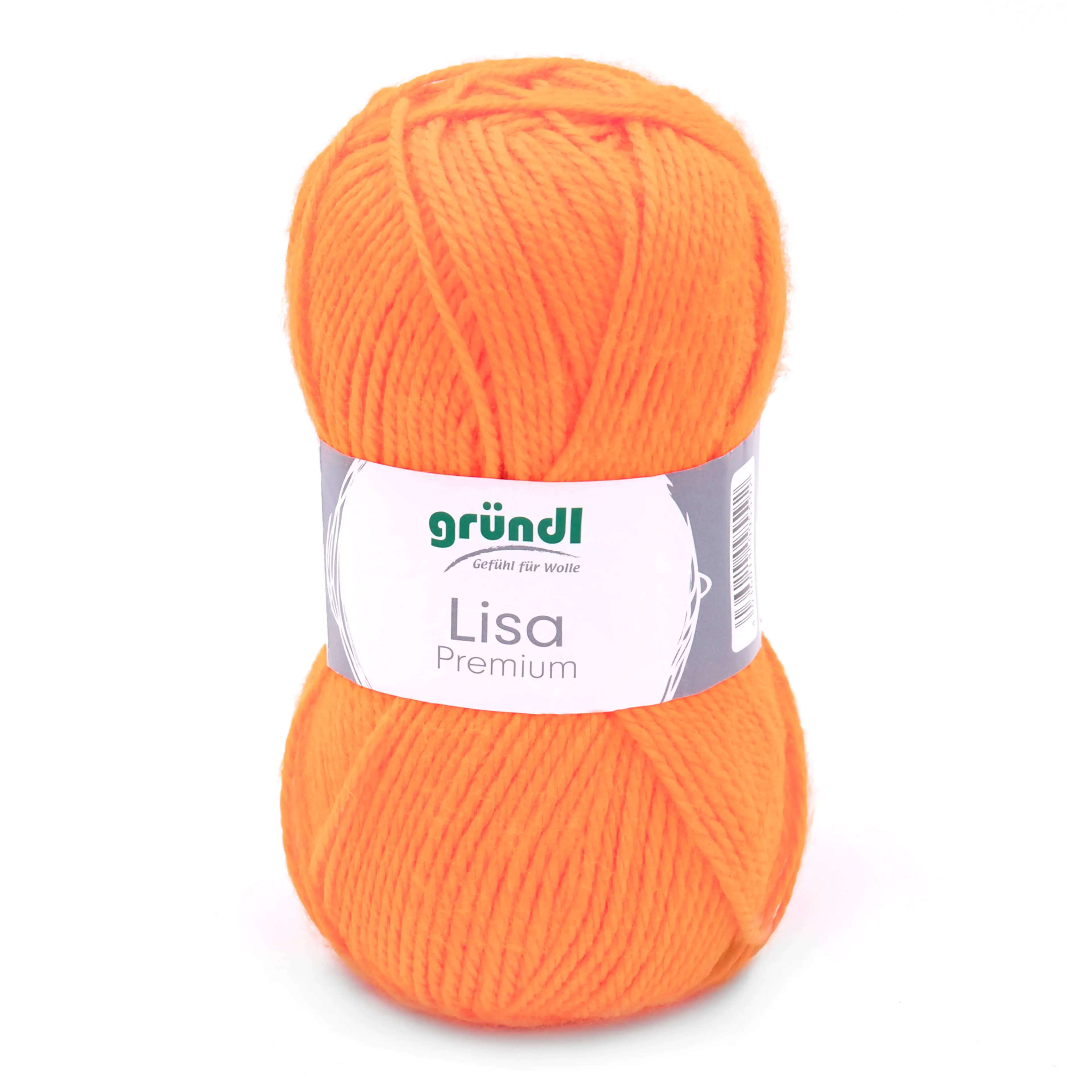 4036014095592 Gründl Wolle Lisa Premium uni 50 g neonorange