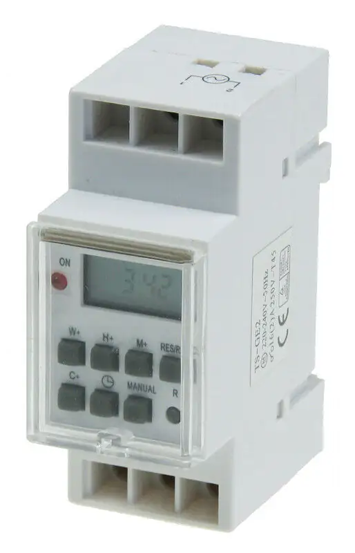 Zeitschaltuhr TSGE2 digital, weiß, für Hutschiene