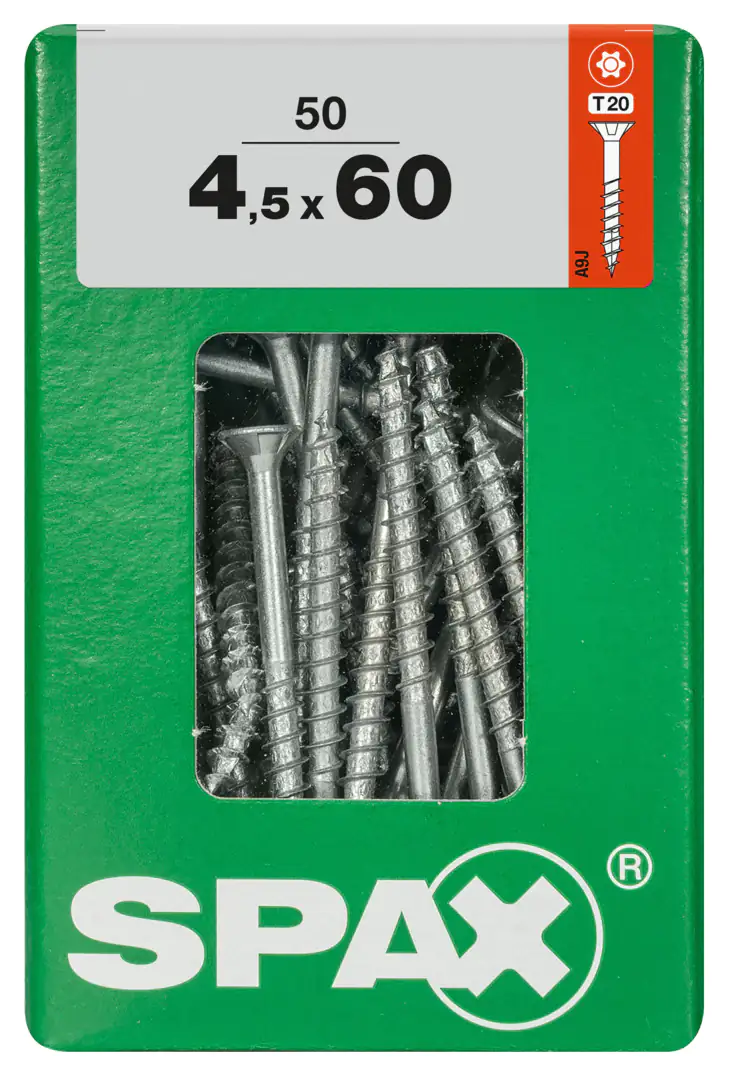 Spax Universalschrauben 4.5 x 60 mm TX 20 Senkkopf - 50 Stk.