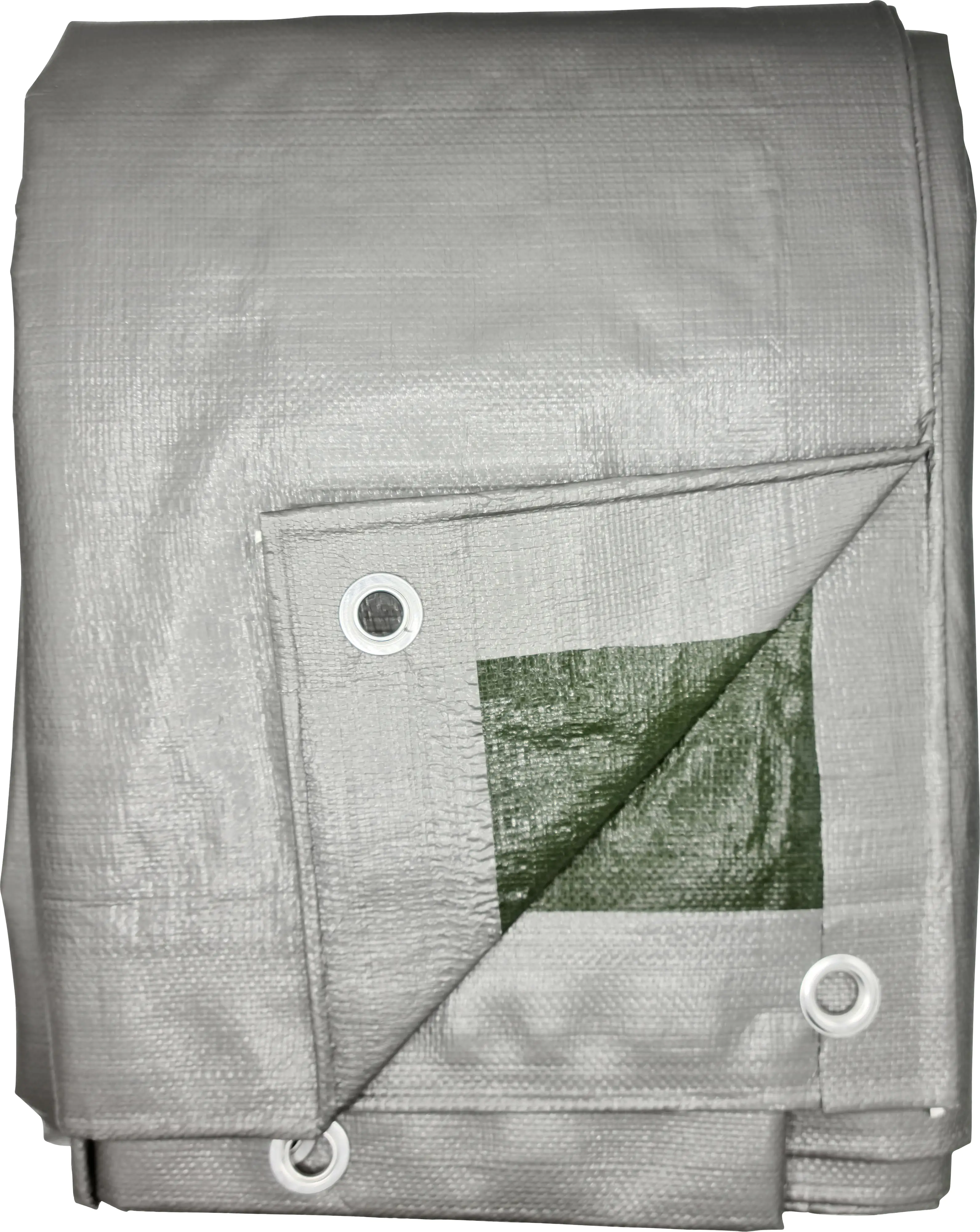 Jufol Schutzplane Profi+ silber/grün, 5 x 6m, ca. 180g/m²