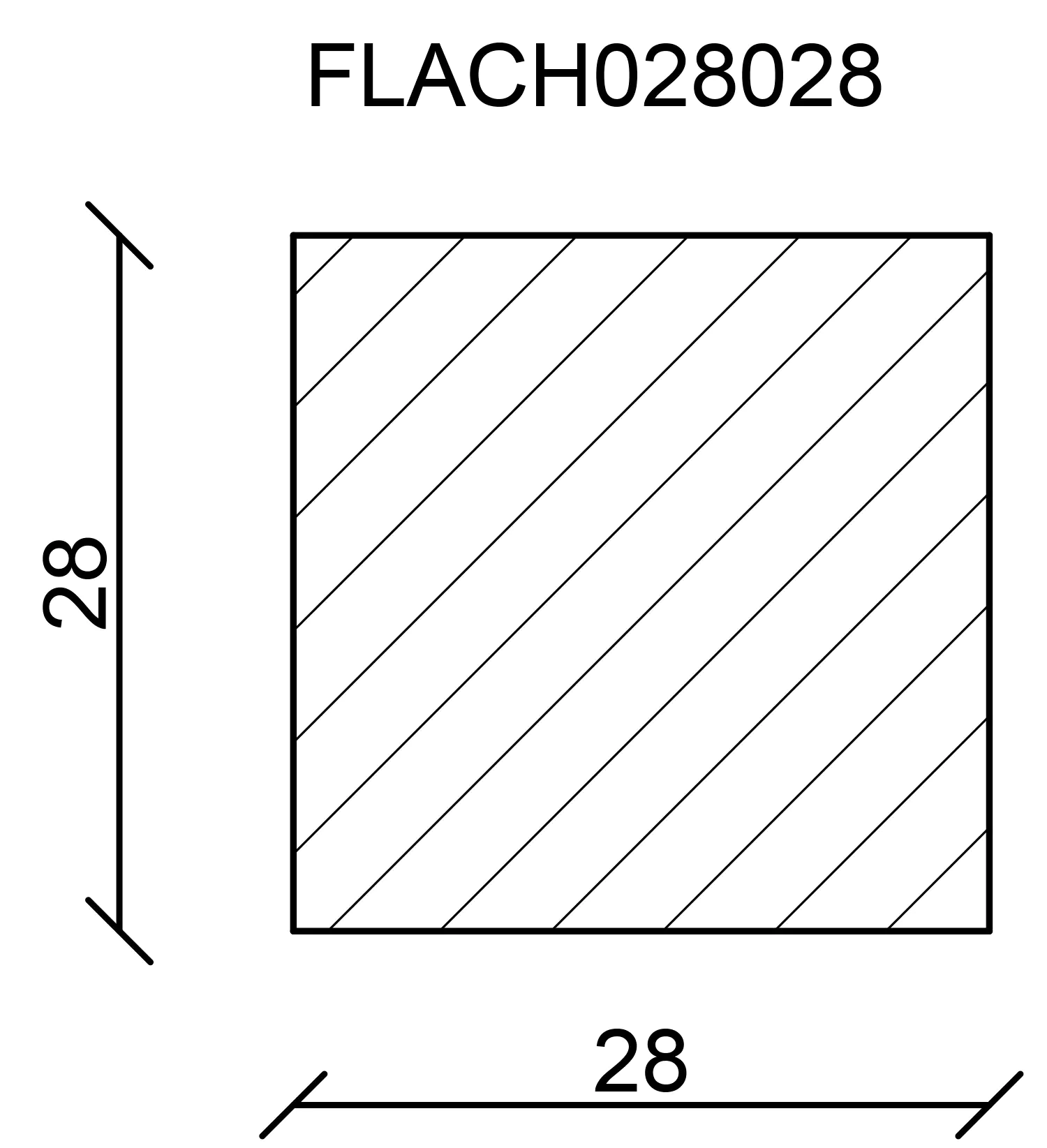 FN Neuhofer Flachleiste 200 cm 28 x 28 mm Lärche roh