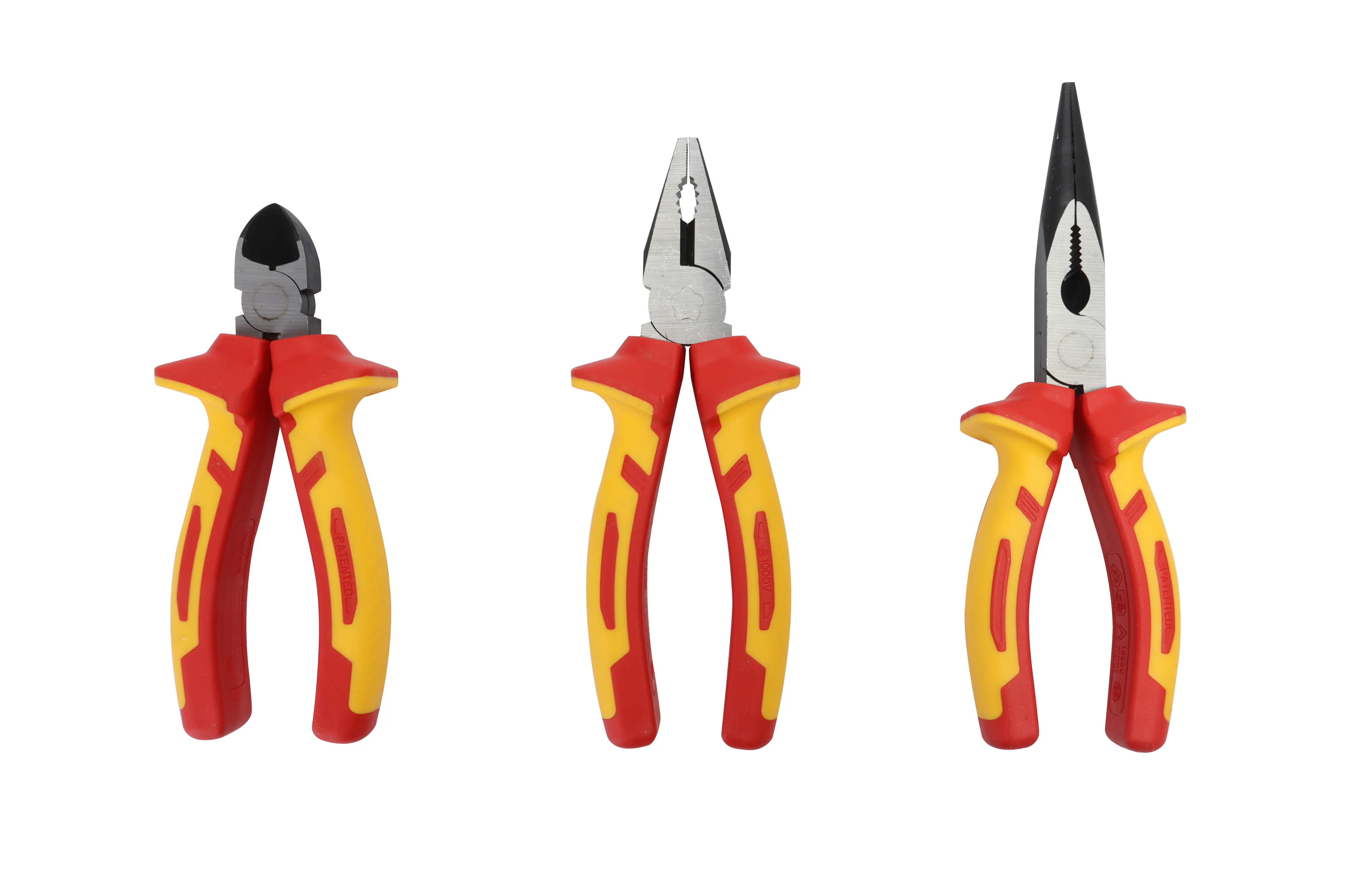 Primaster Zangen-Set 3-teilig VDE Kombizange Flachrundzange Seitenschneider