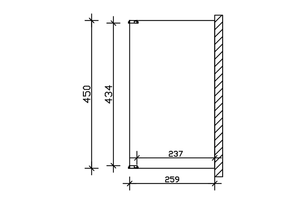 SKAN HOLZ Terrassenüberdachung Novara 450 x 259 cm, Leimholz, natur