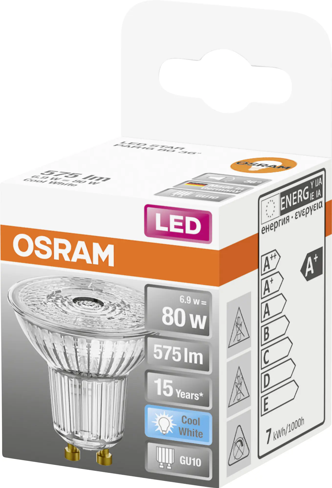 Osram LED Reflektor Star PAR16 80 GU10 6,5W neutralweiß, klar
