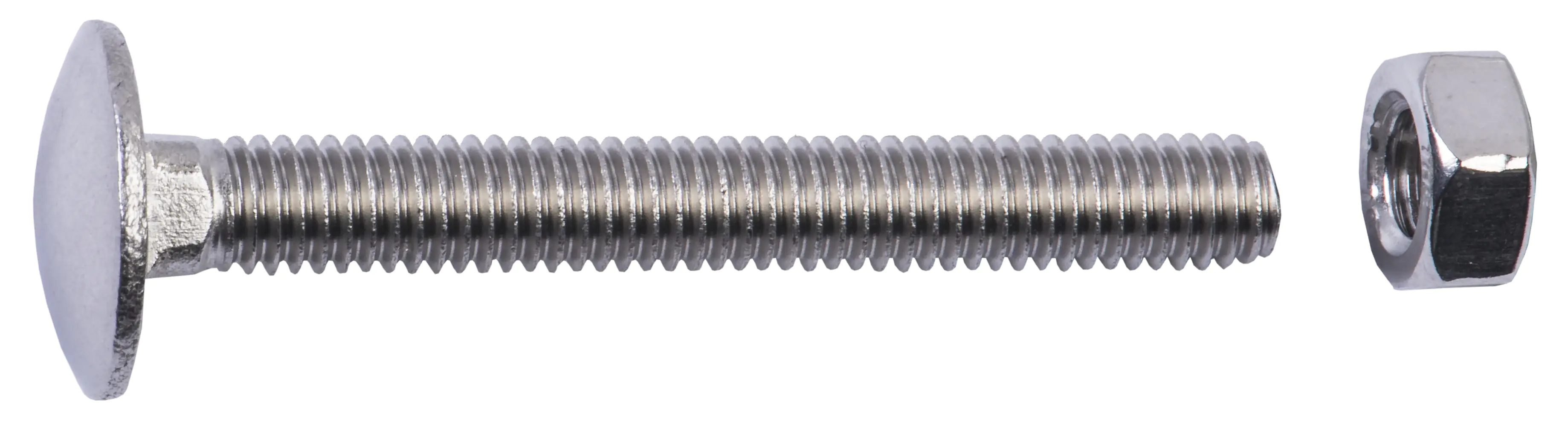 Schlossschrauben M6 x 50 mm, 50 Stück, Edelstahl A2