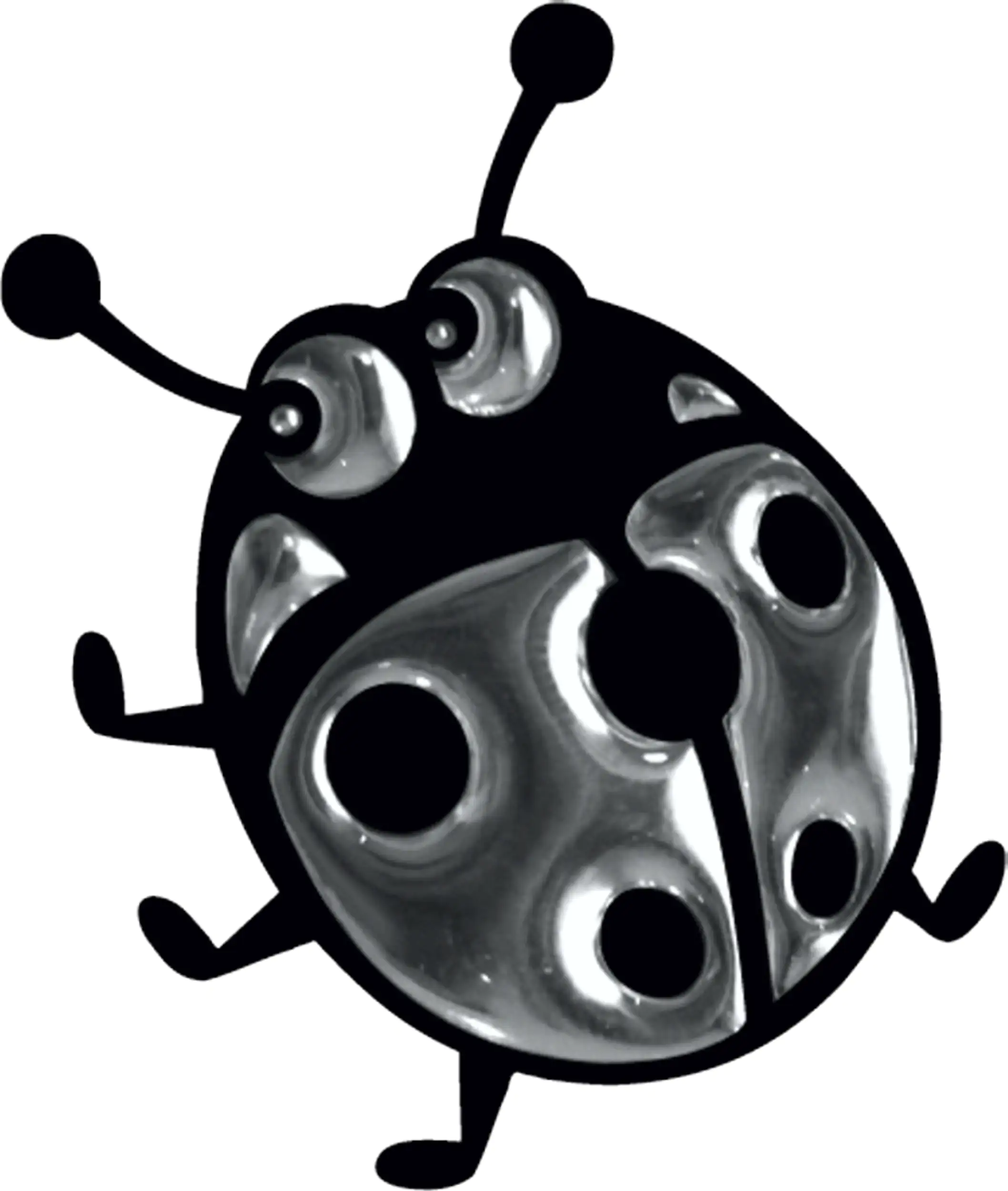 4002341293413 Hermann Schütz 3D-Chrome-Sticker Marienkäfer 45x40mm