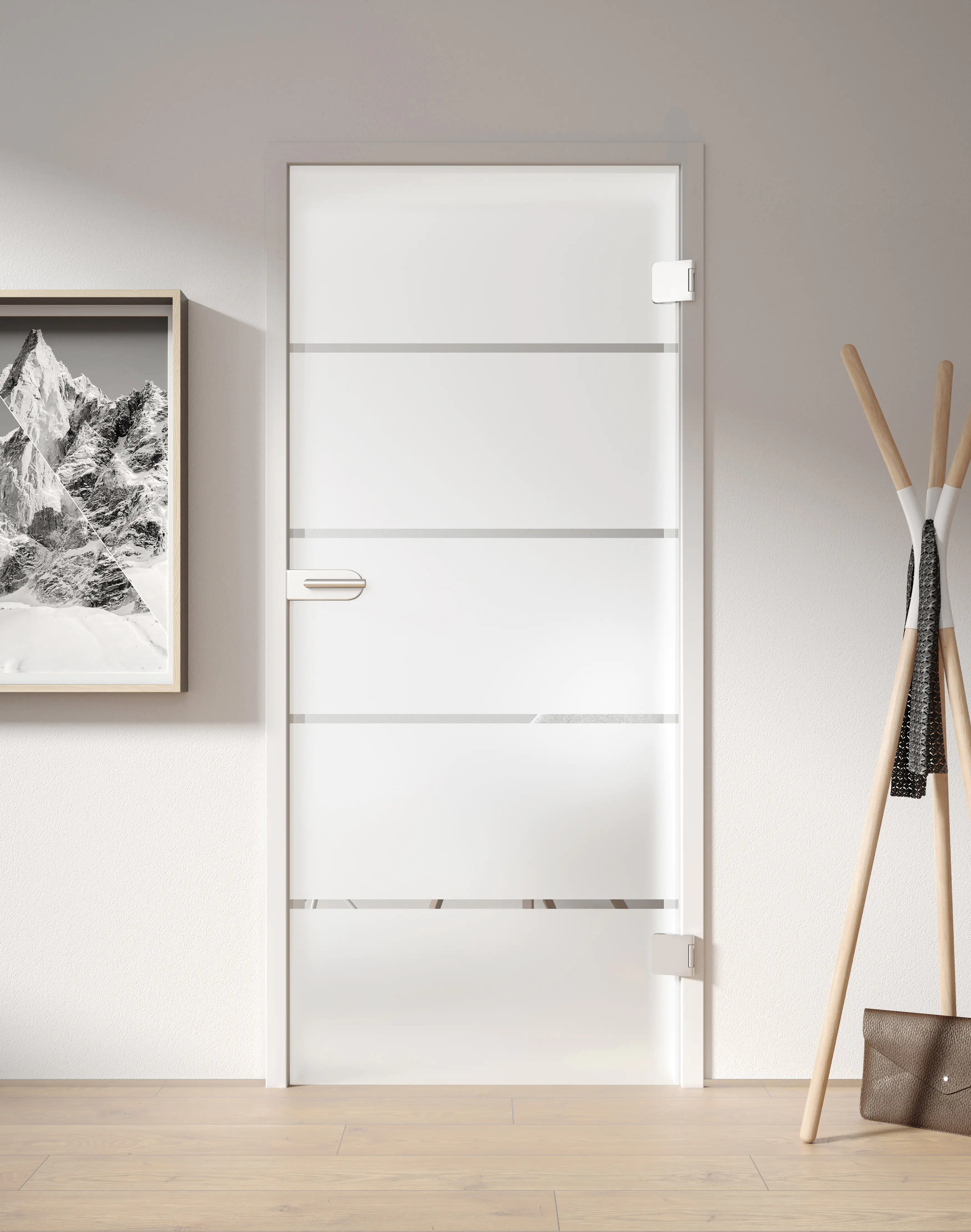 Ambiente Glas-Drehtür DIN rechts Dekor S 36/15 ESG Glas