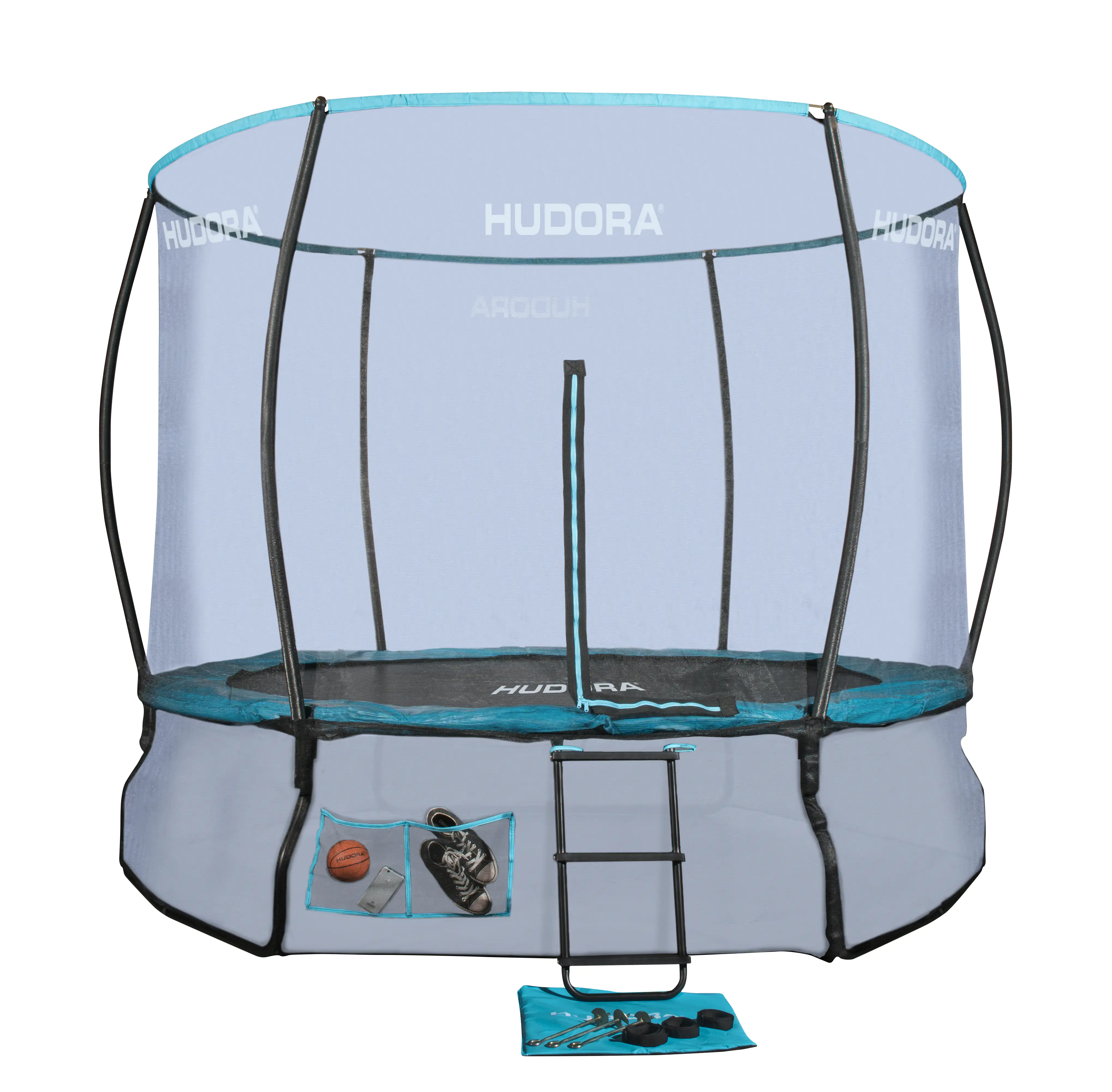 4005998835548 Hudora Fantastic Complete Trampolin 300 V mit Netz & Leiter Ø 300 cm
