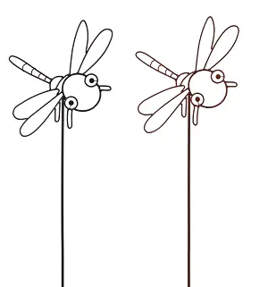 TrendLine Gartenstecker Metall Libelle sortiert 115 cm 