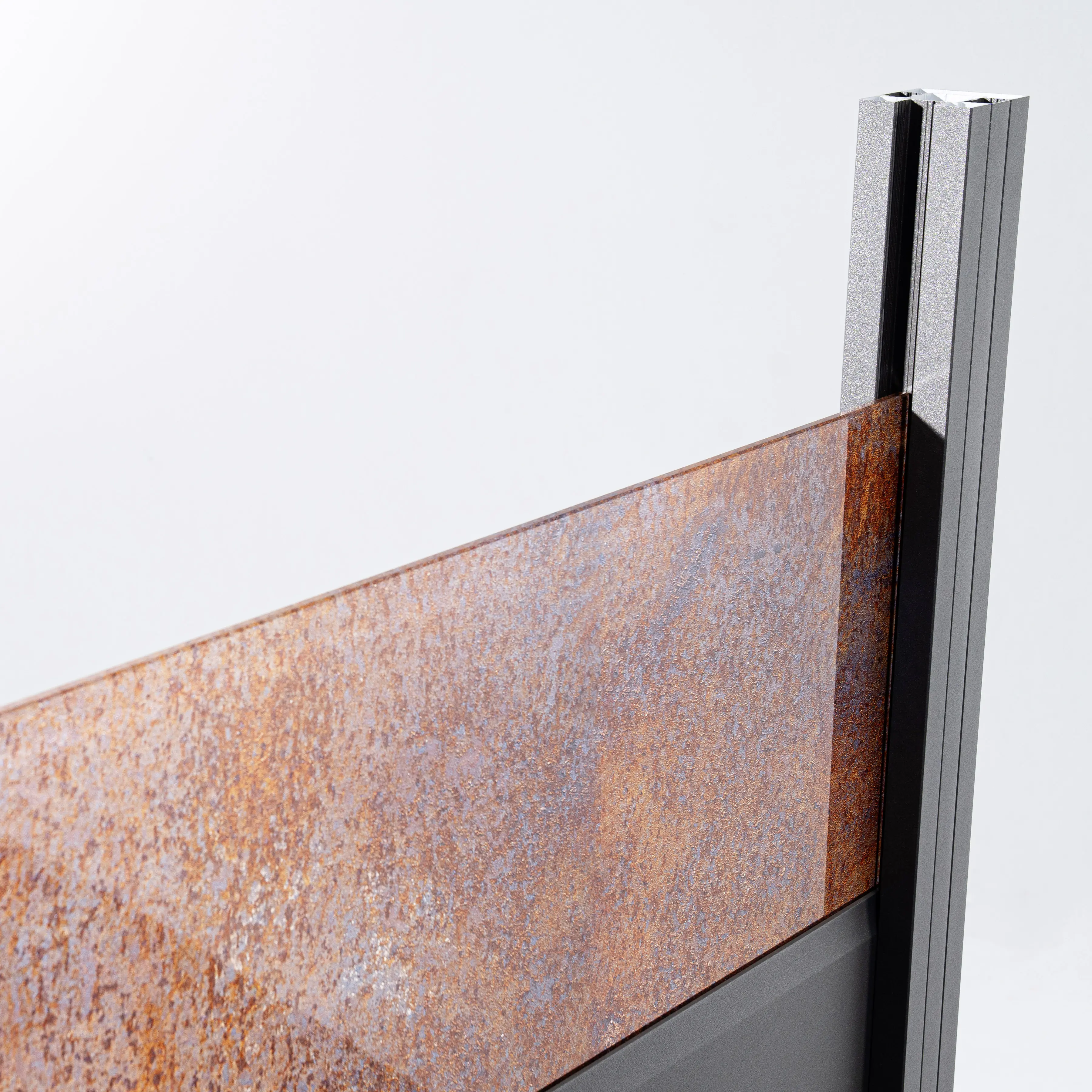 Ambiente Alu-Zaun Grundset Paneel 150 grau 187 x 124,2 cm  