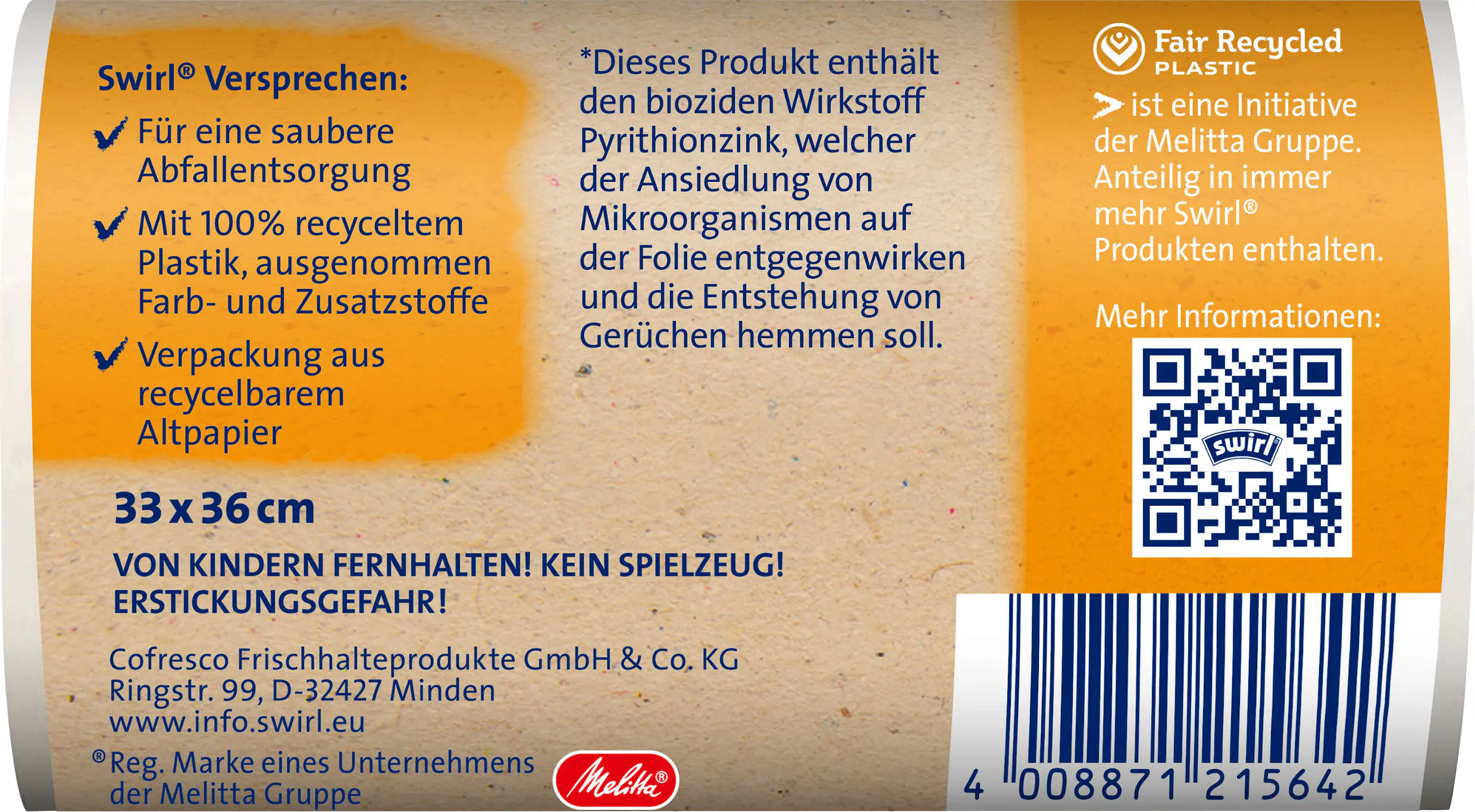 Swirl Müllbeutel mit Tragegriff 5 L 40 Stück