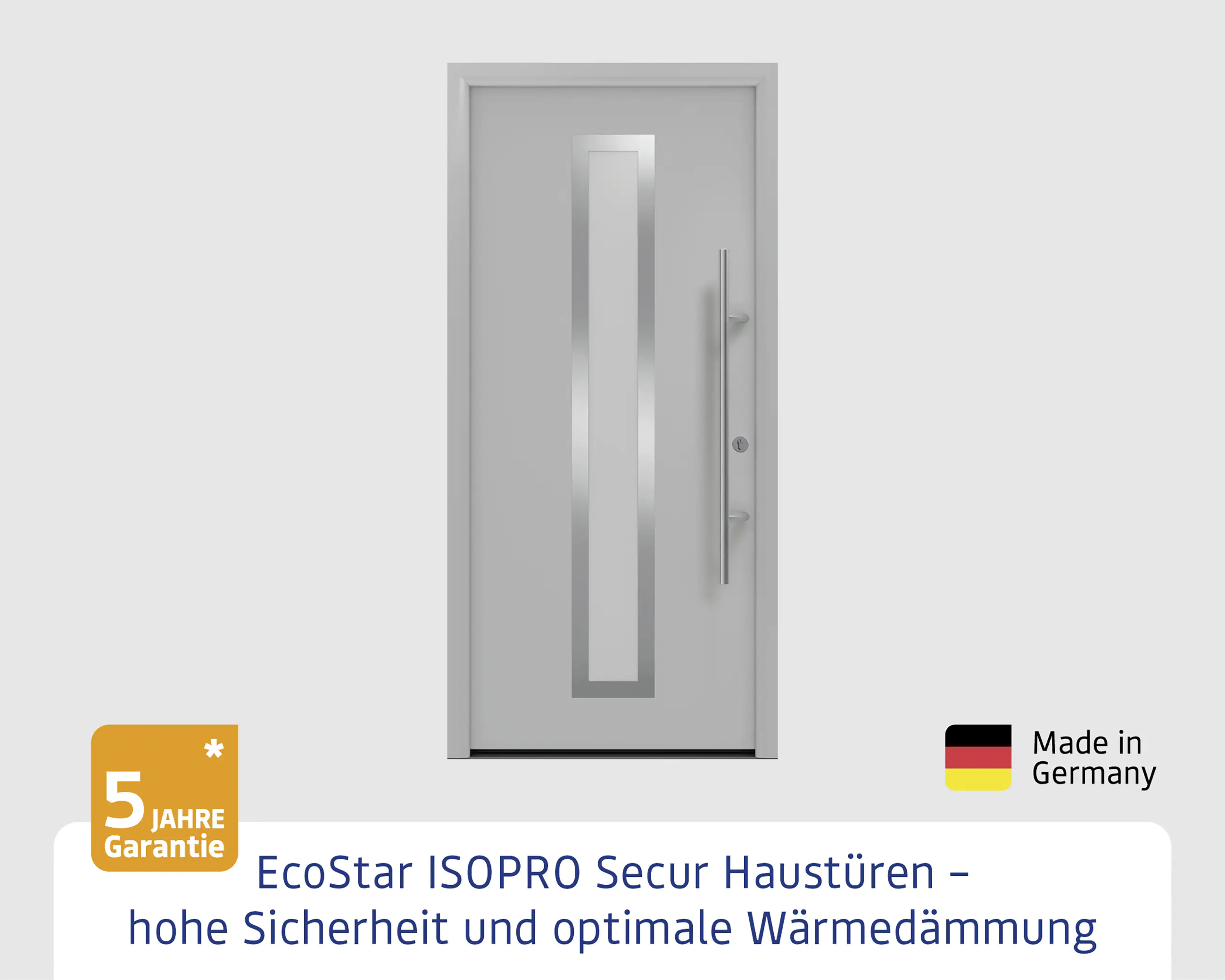 EcoStar Haustür ISOPRO Secur IPS 700S RC2 weißaluminium 110 x 210 cm EcoStar Haustür ISOPRO Secur IPS 700S RC2 weißaluminium 110 x 210 cm