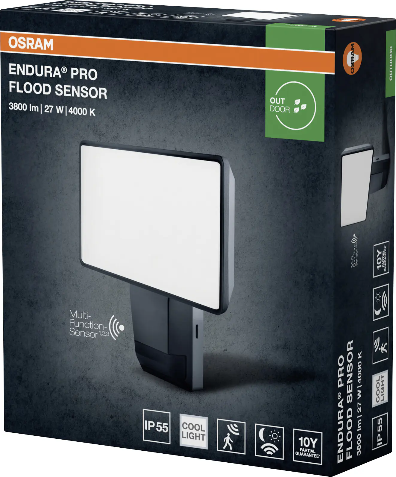 Osram Außenleuchte Endura PRO Flood Sensor 27W 4000K IP55 dunkelgrau Osram Außenleuchte Endura PRO Flood Sensor 27W 4000K IP55 dunkelgrau
