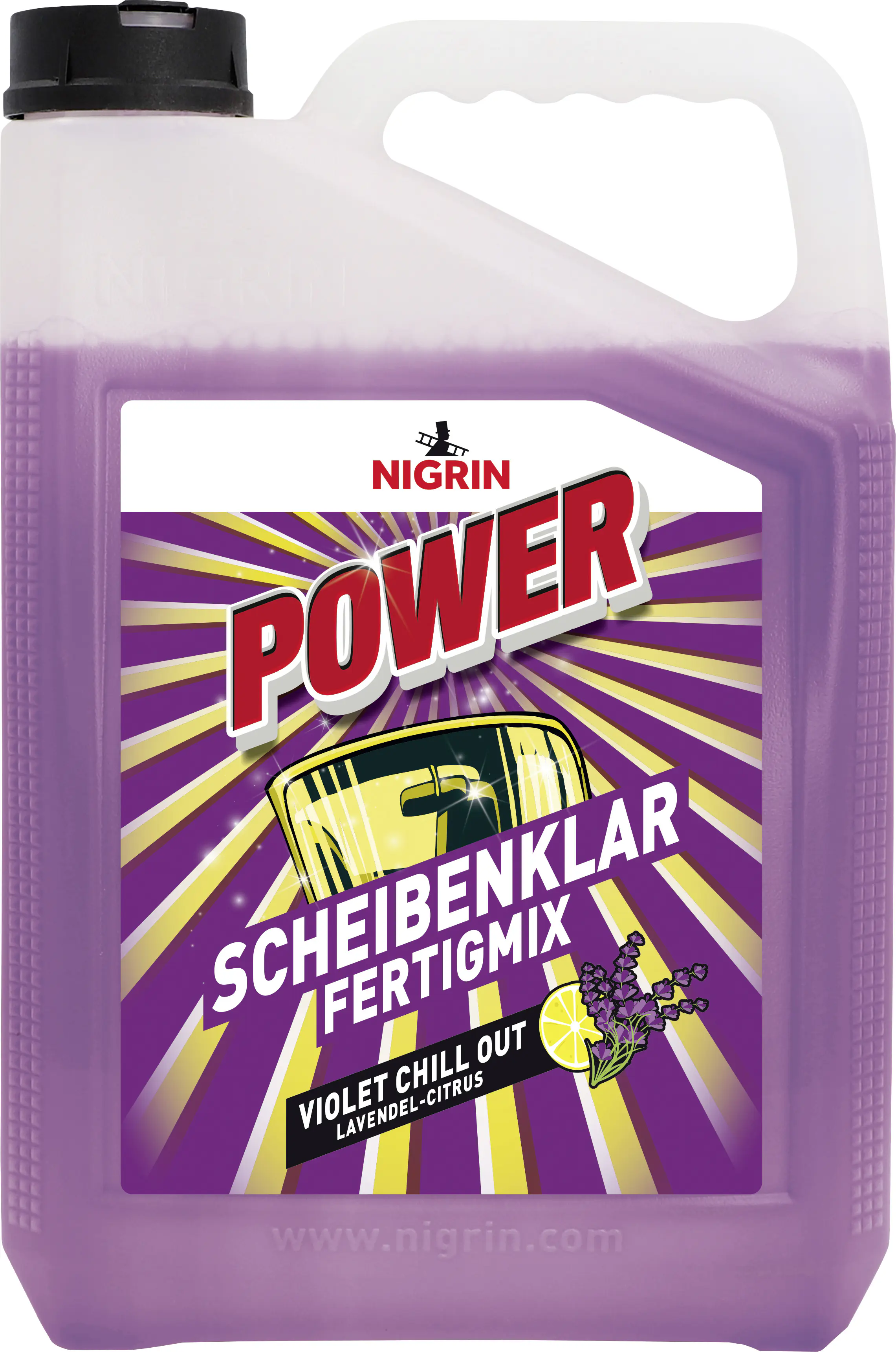 Nigrin Scheibenklar Power Violet Lavendel-Citrus gebrauchsfertig 5 L