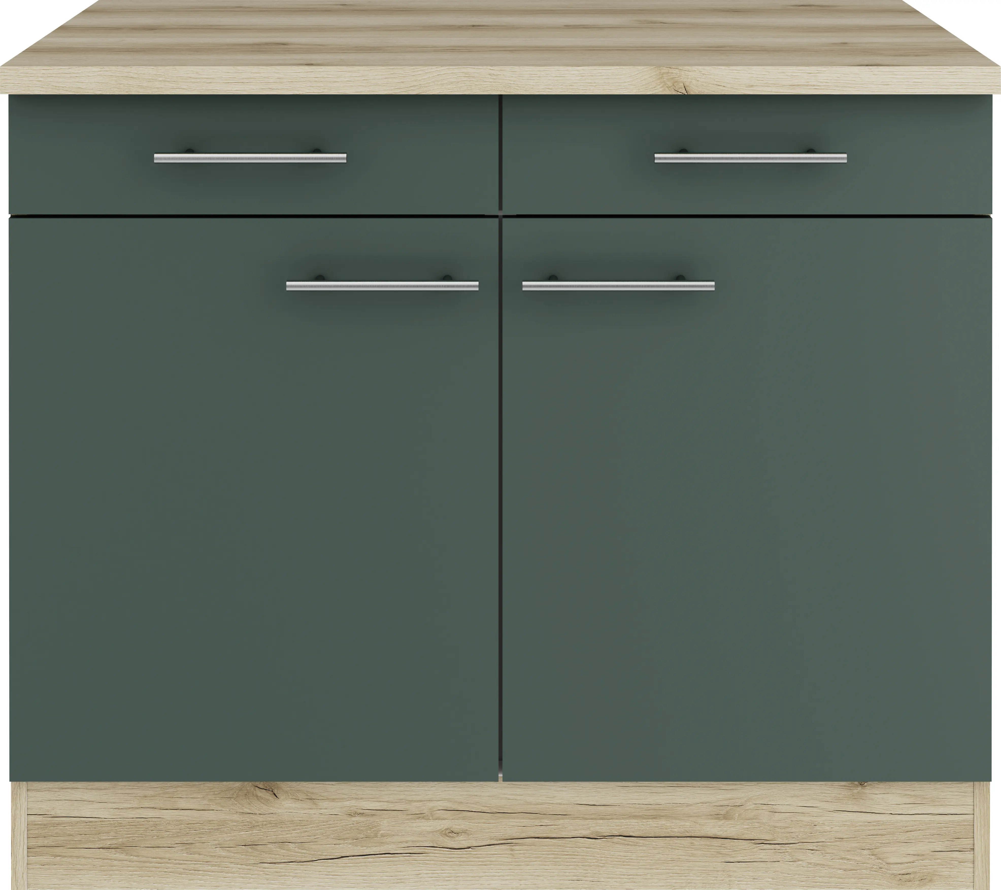 Optifit Unterschrank Savona 405 steingrün/eiche 100 cm