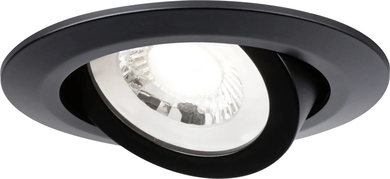 Paulmann LED Einbauleuchte 3er Set schwarz Ø 8,2 cm schwenkbar warmweiß