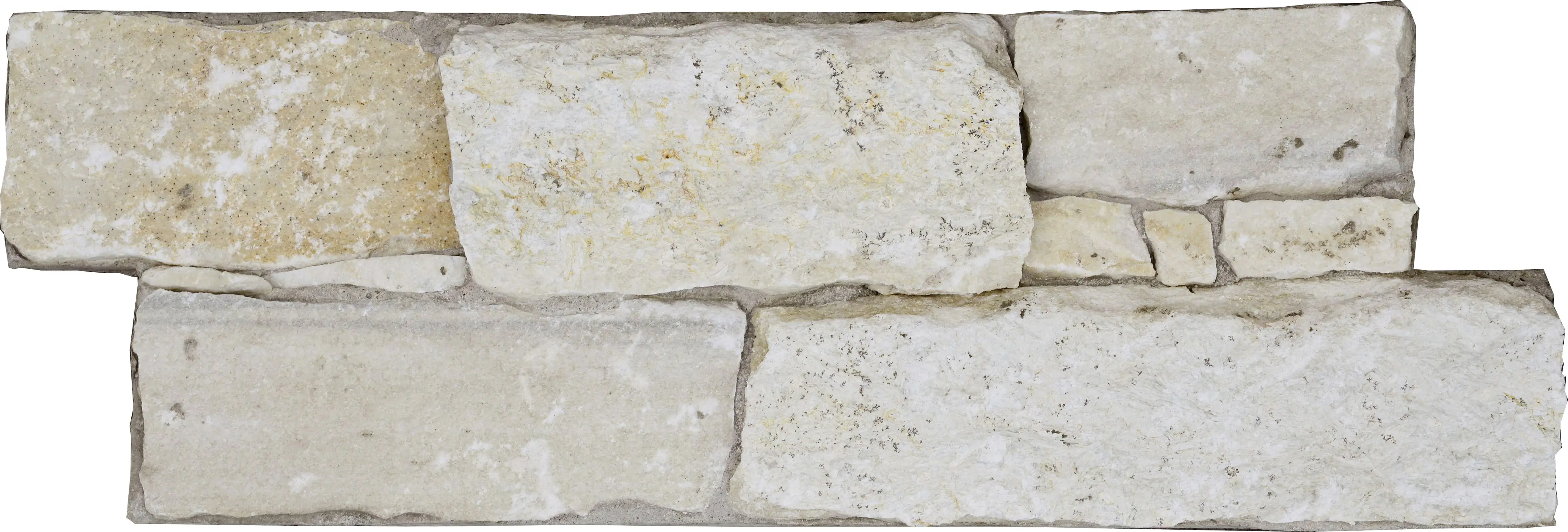 Verblendstein Alpenquarzit 60 x 20 cm weiß