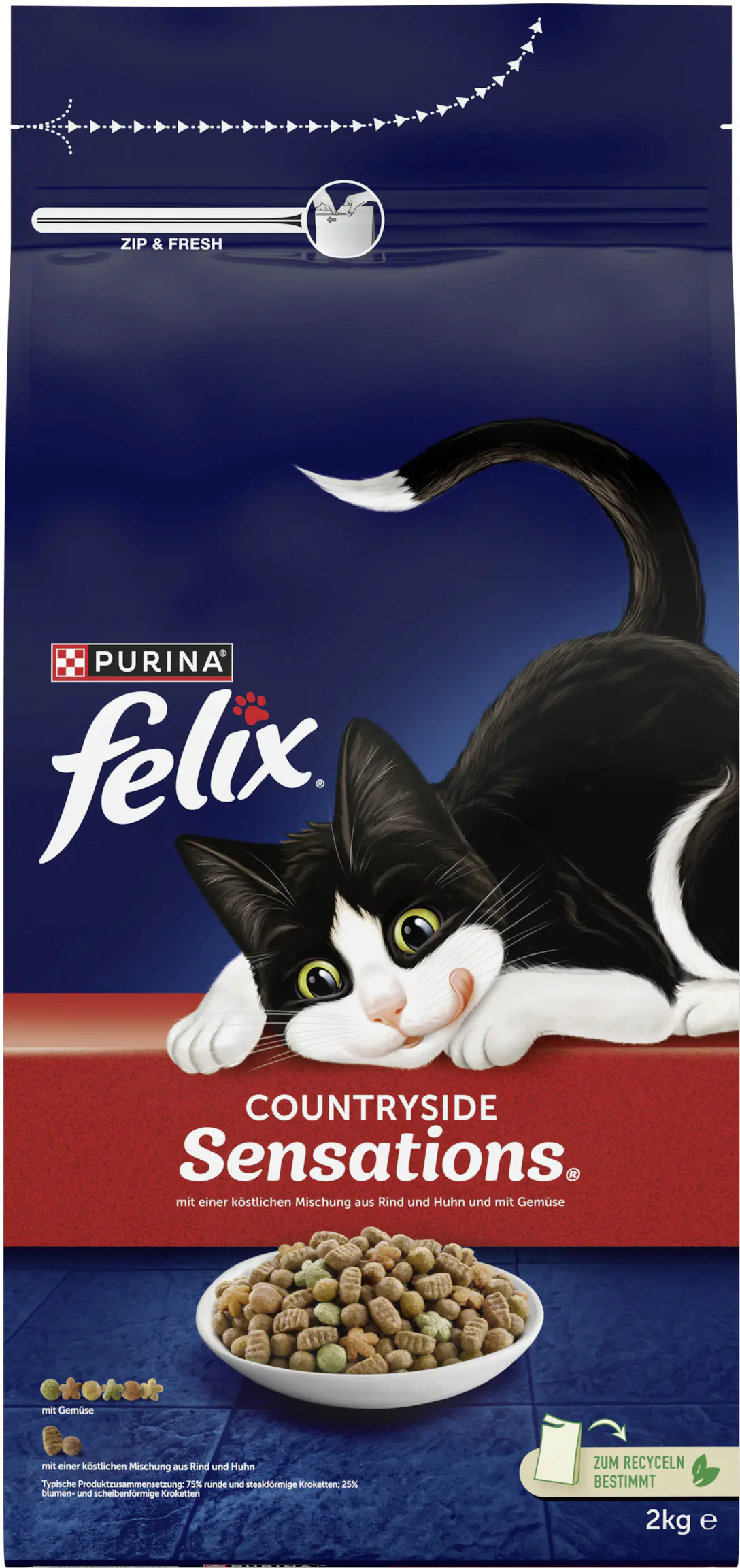 Felix Countryside Sensations mit Rind Huhn und Gemüse 2 kg Felix Countryside Sensations mit Rind Huhn und Gemüse 2 kg