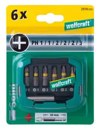 Wolfcraft Bit-Set PH 7-teilig