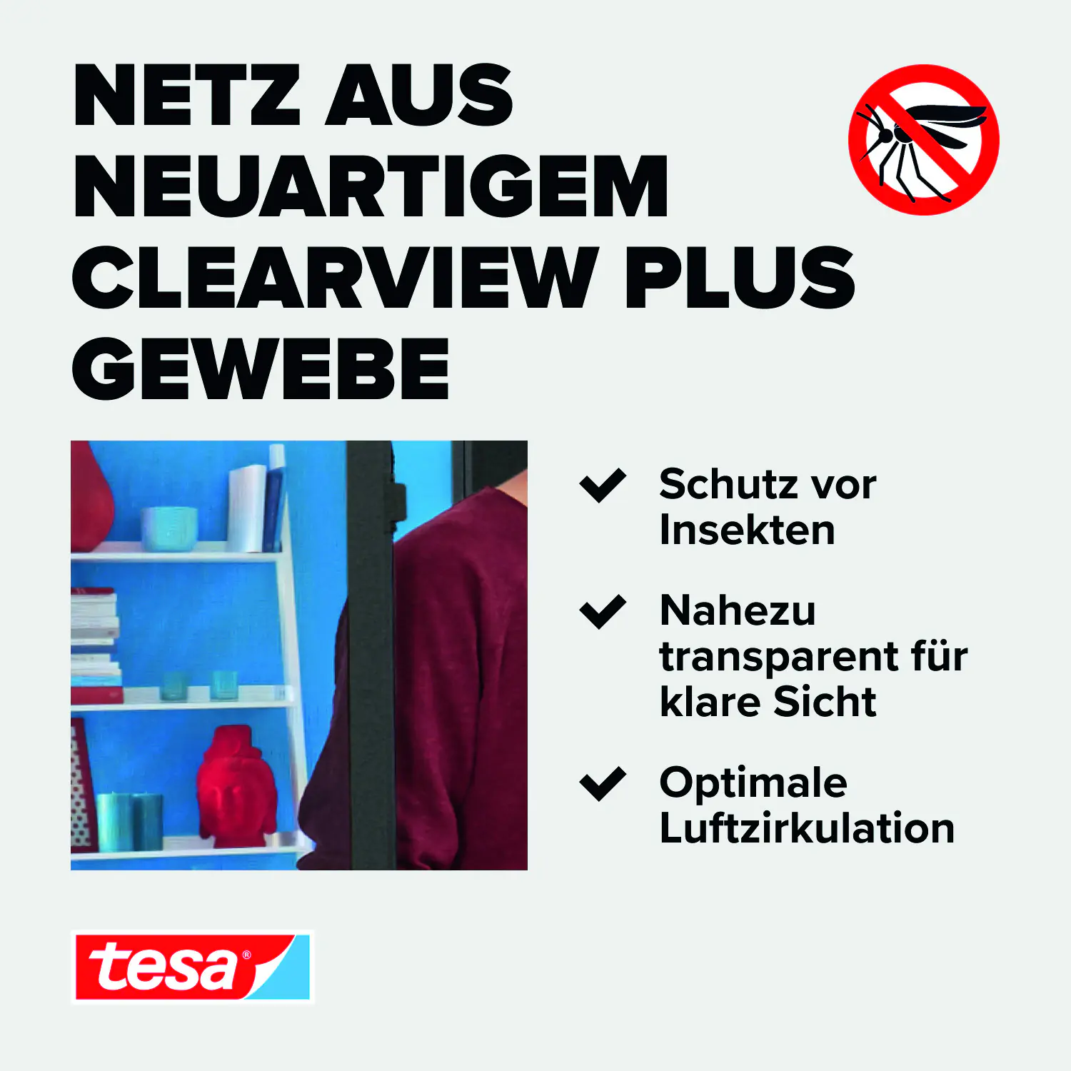 tesa Fliegengitter-Tür Comfort Alurahmen 100 x 220 cm weiß