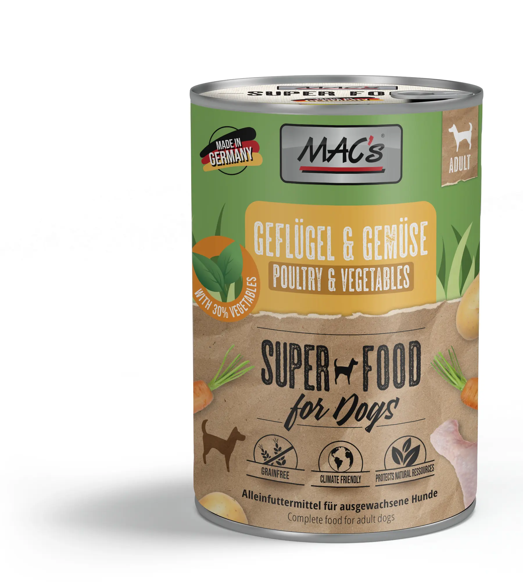 Macs Dog Hundenassfutter Adult Superfood 400 g Geflügel