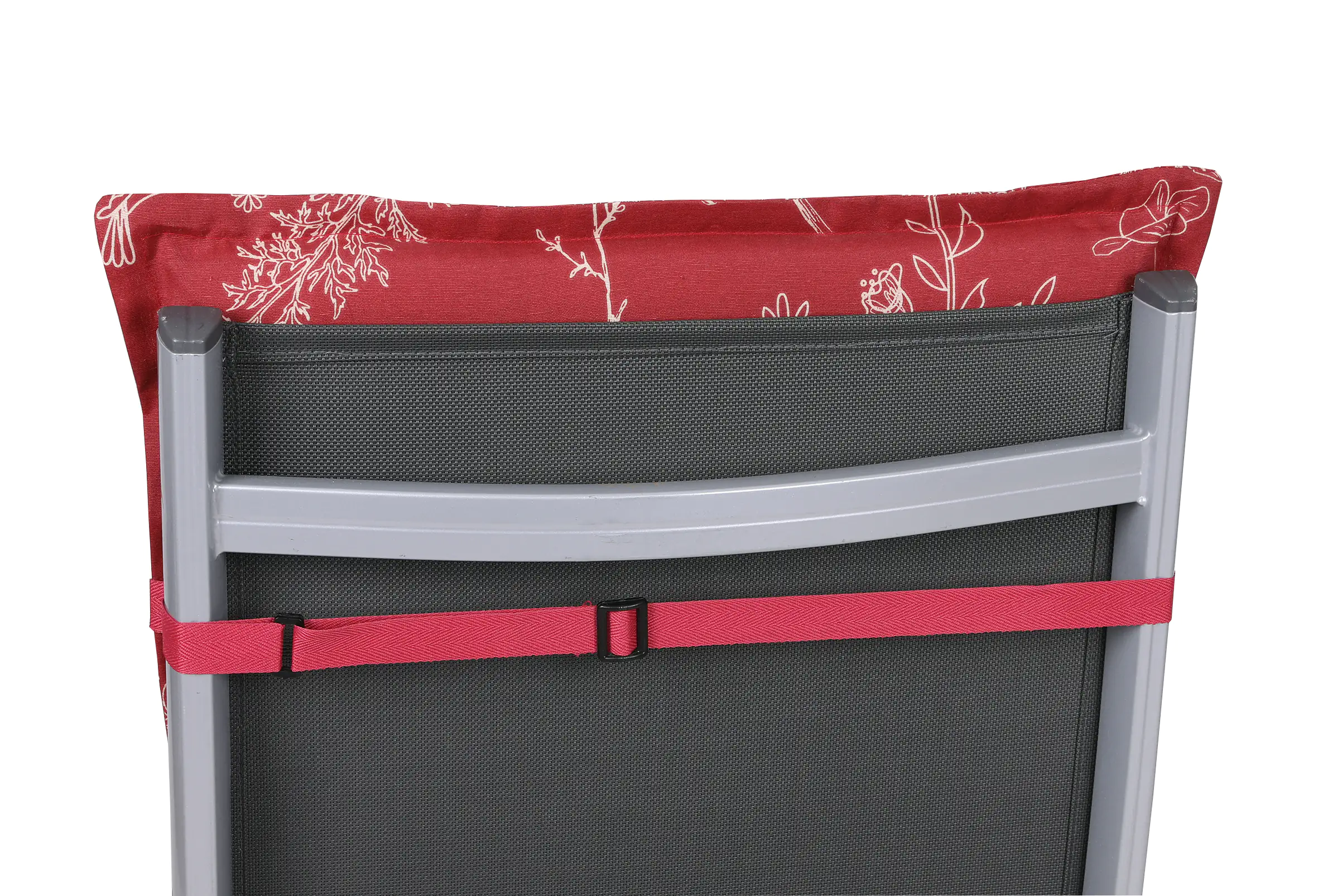 GO-DE Hochlehner-Auflage 50 cm x 120 cm x 6 cm, rot, Blumen/Stengel rot GO-DE Hochlehner-Auflage 50 cm x 120 cm x 6 cm, rot, Blumen/Stengel rot