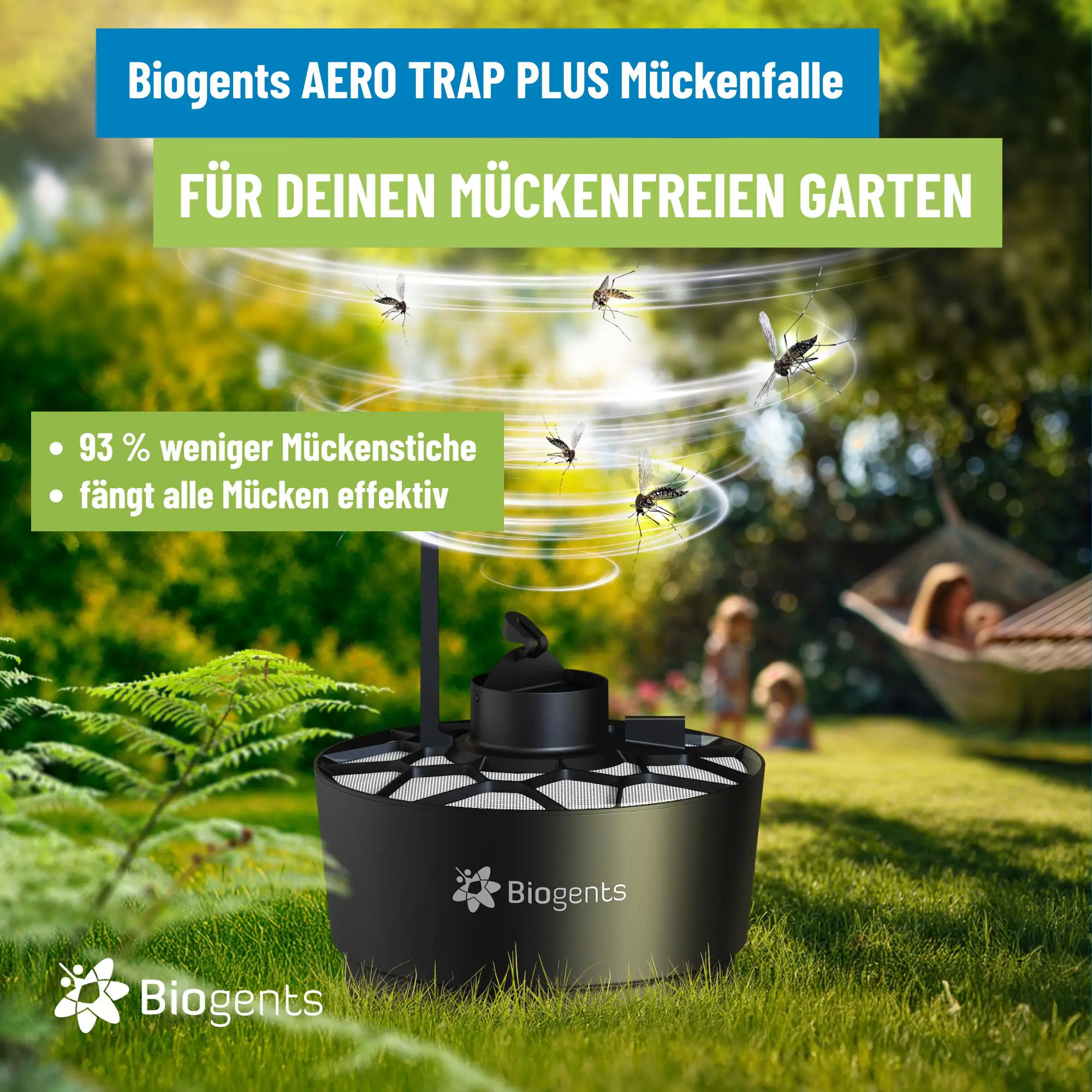 Biogents Aero Trap Plus Mückenfalle ausreichend für bis zu 700 m²