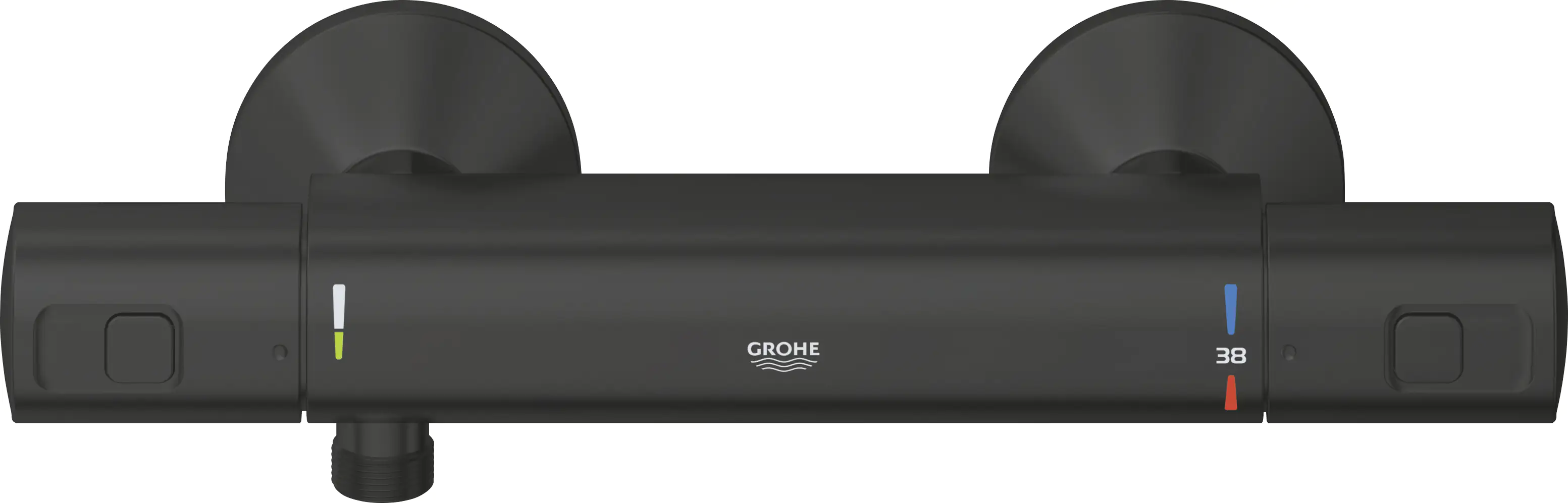 Grohe Duscharmatur mit Thermostat Precision Start schwarz matt Grohe Duscharmatur mit Thermostat Precision Start schwarz matt