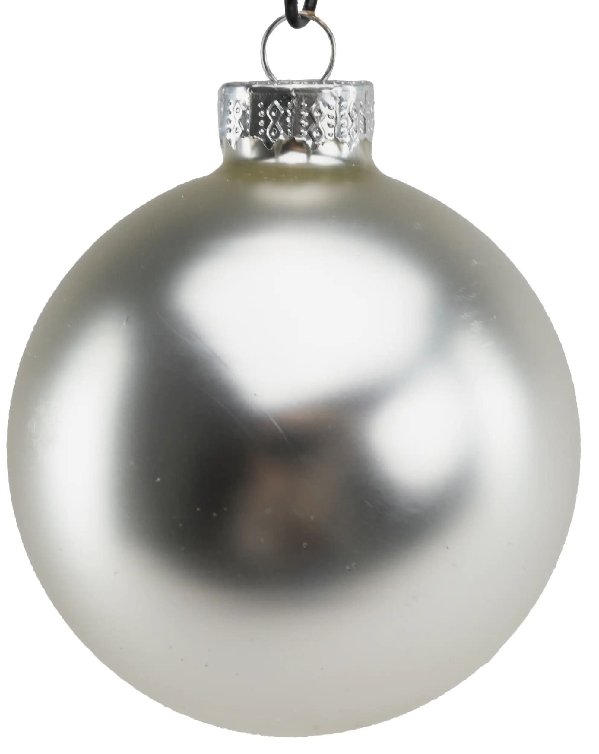 4333692642972_03 TrendLine Weihnachtskugeln aus Glas Ø 5/ 5,7/ 6,7 cm silber 42 Stück