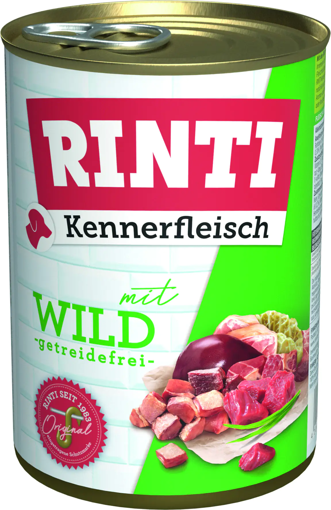 Rinti Kennerfleisch Hundenassfutter Adult 400 g Wild bei Kartonabnahme