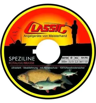 Classic Angelschnur Rotauge Brasse 0,22 mm 500m transparent