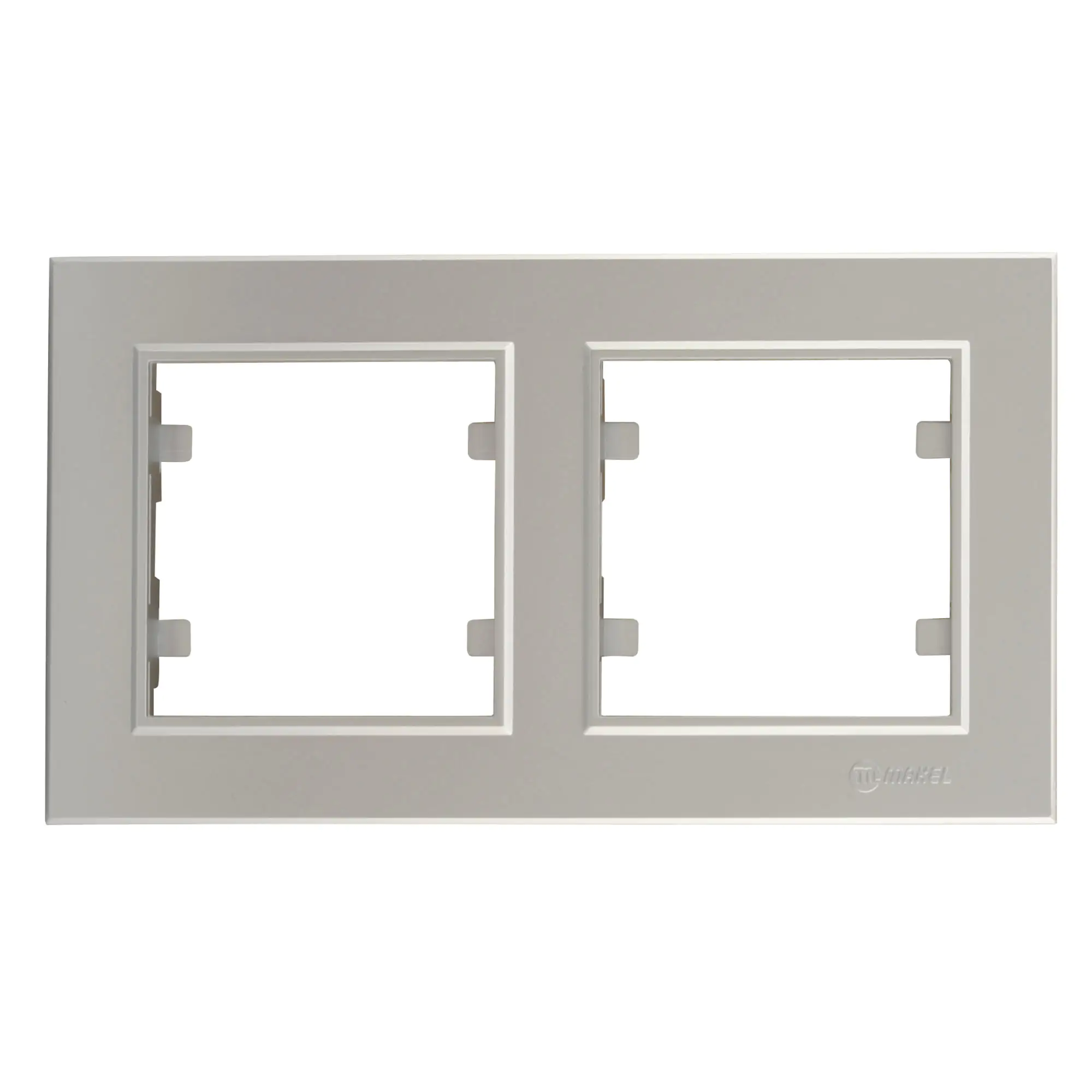 Unitec Abdeckrahmen 2-fach, waagerecht siber, Serie Karea Unitec Abdeckrahmen 2-fach, waagerecht siber, Serie Karea