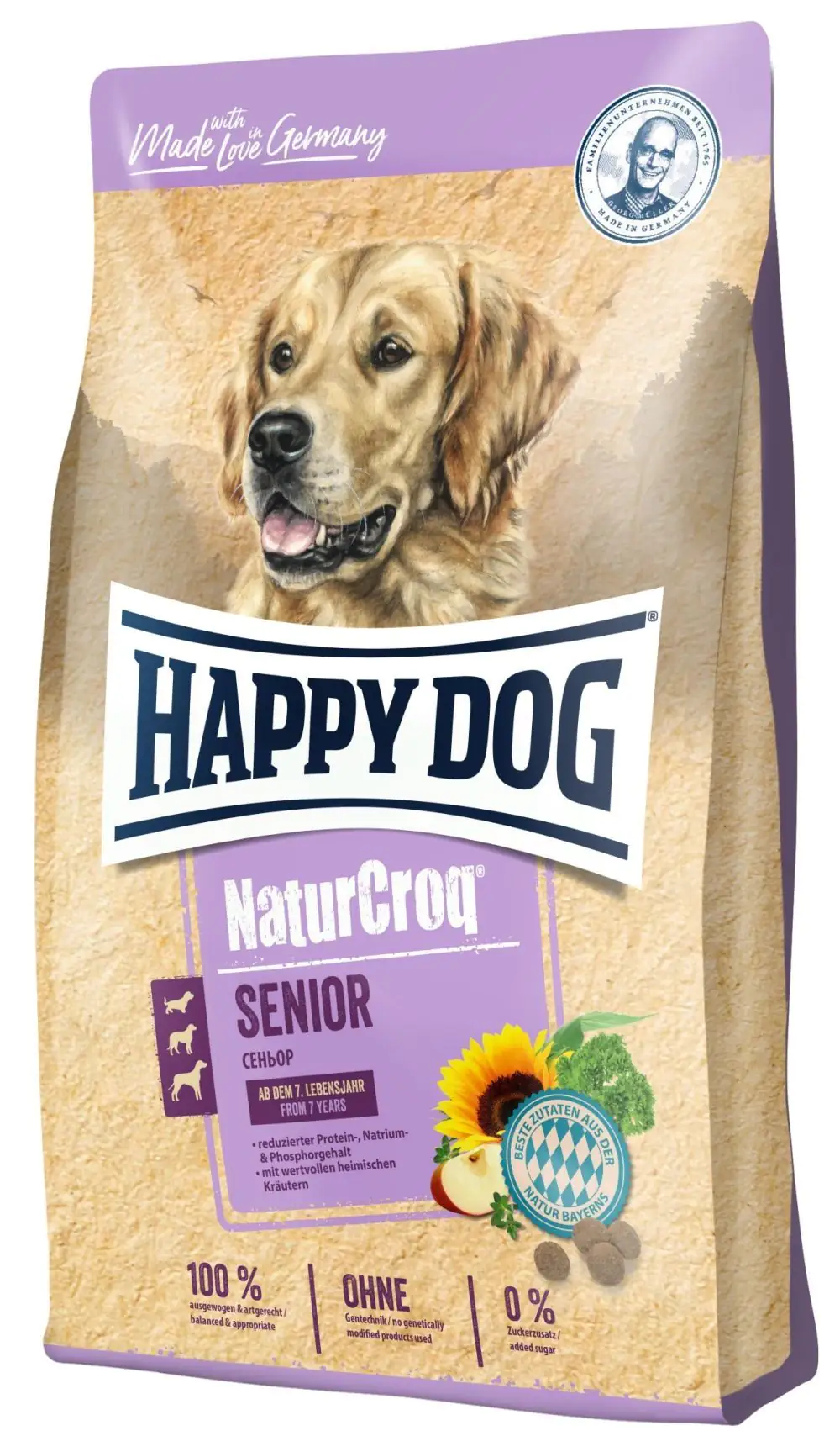 Happy Dog Premium NaturCroq Hundetrockenfutter Senior 15 kg Geflügel