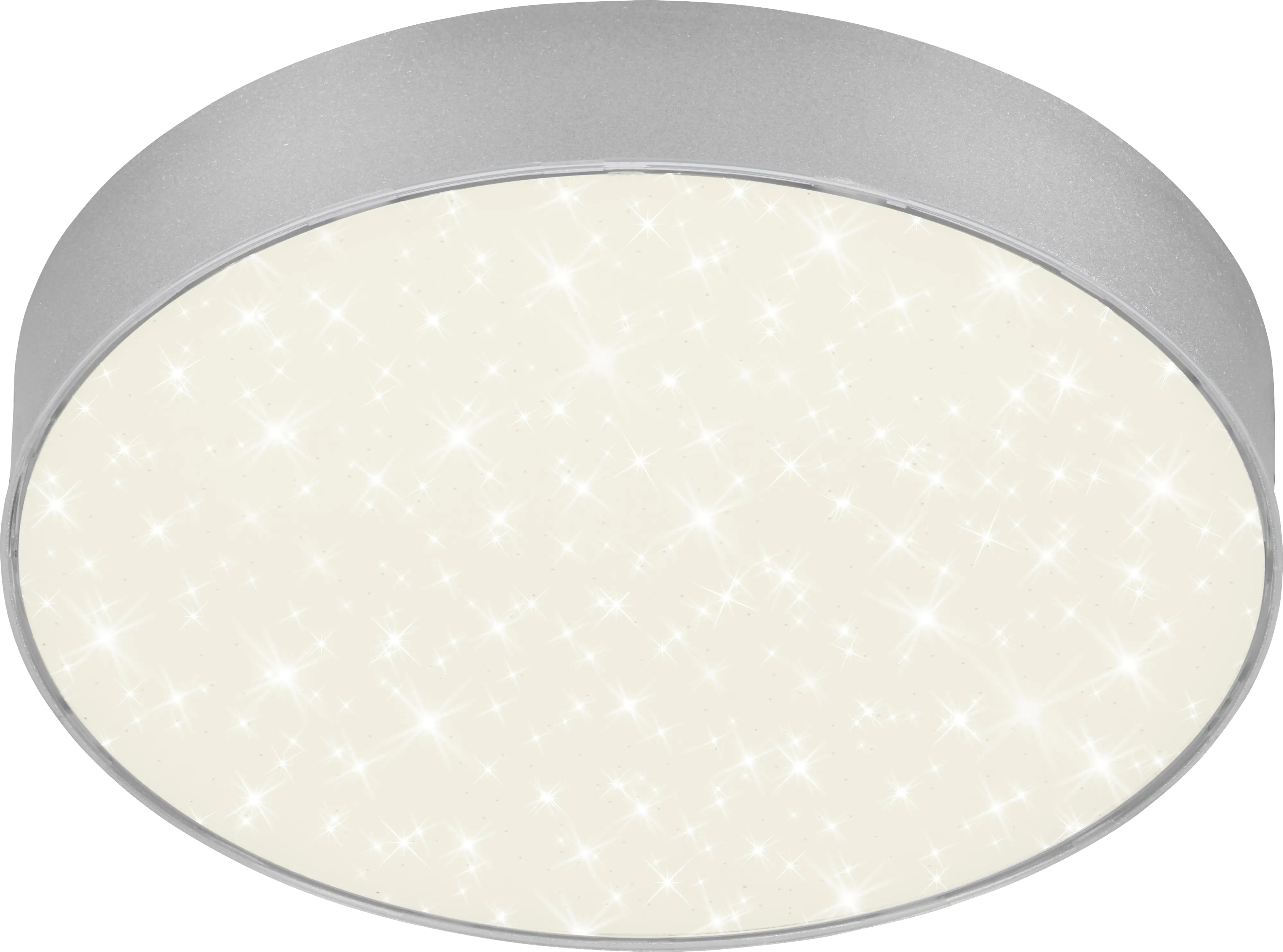 Briloner LED Deckenleuchte Flame Star silber Ø 21,2 cm mit Sternenhimmel Briloner LED Deckenleuchte Flame Star silber Ø 21,2 cm mit Sternenhimmel