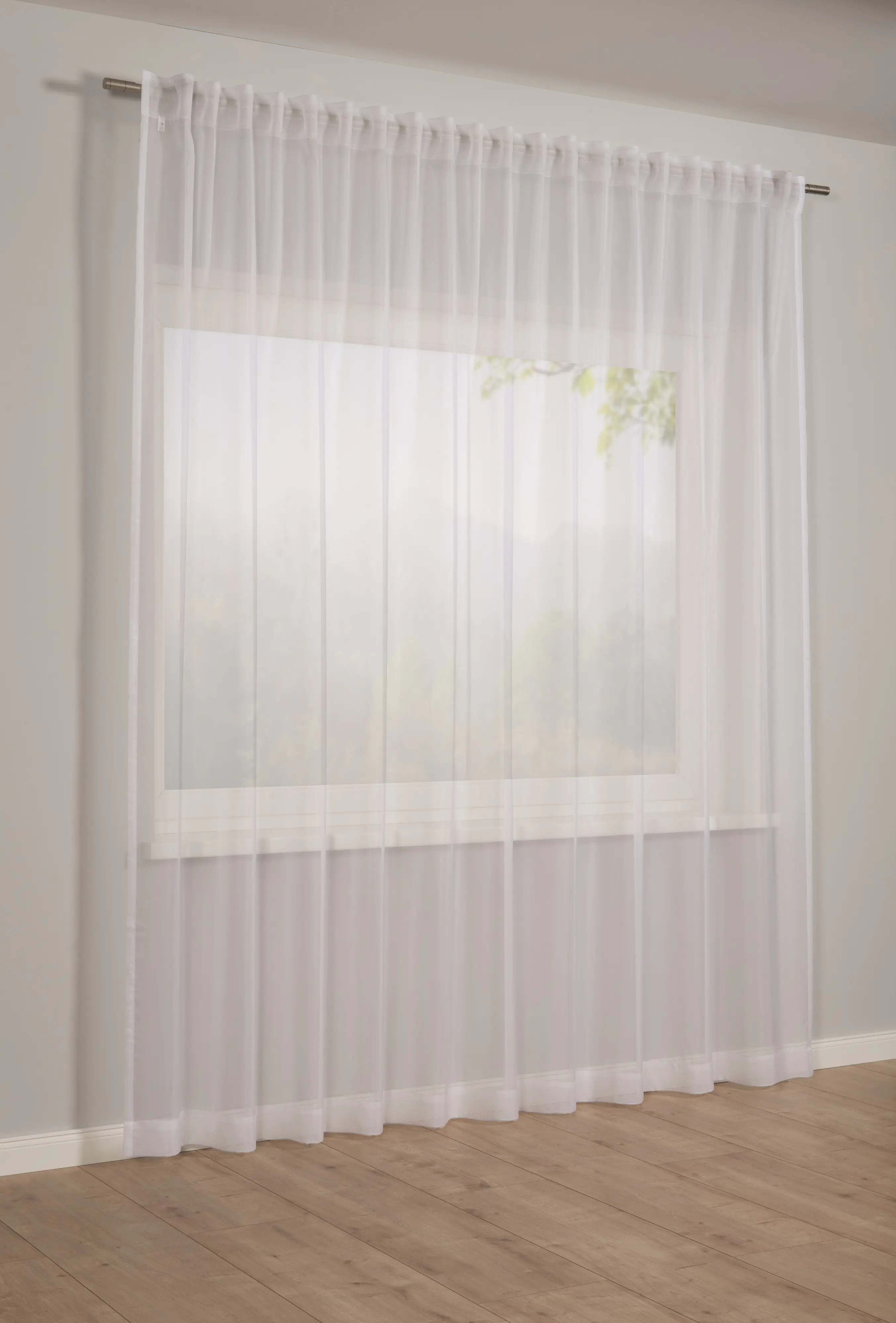 Sehlbach Store mit Gardinenband weiß 300 x 245 cm Sehlbach Store mit Gardinenband weiß 300 x 245 cm