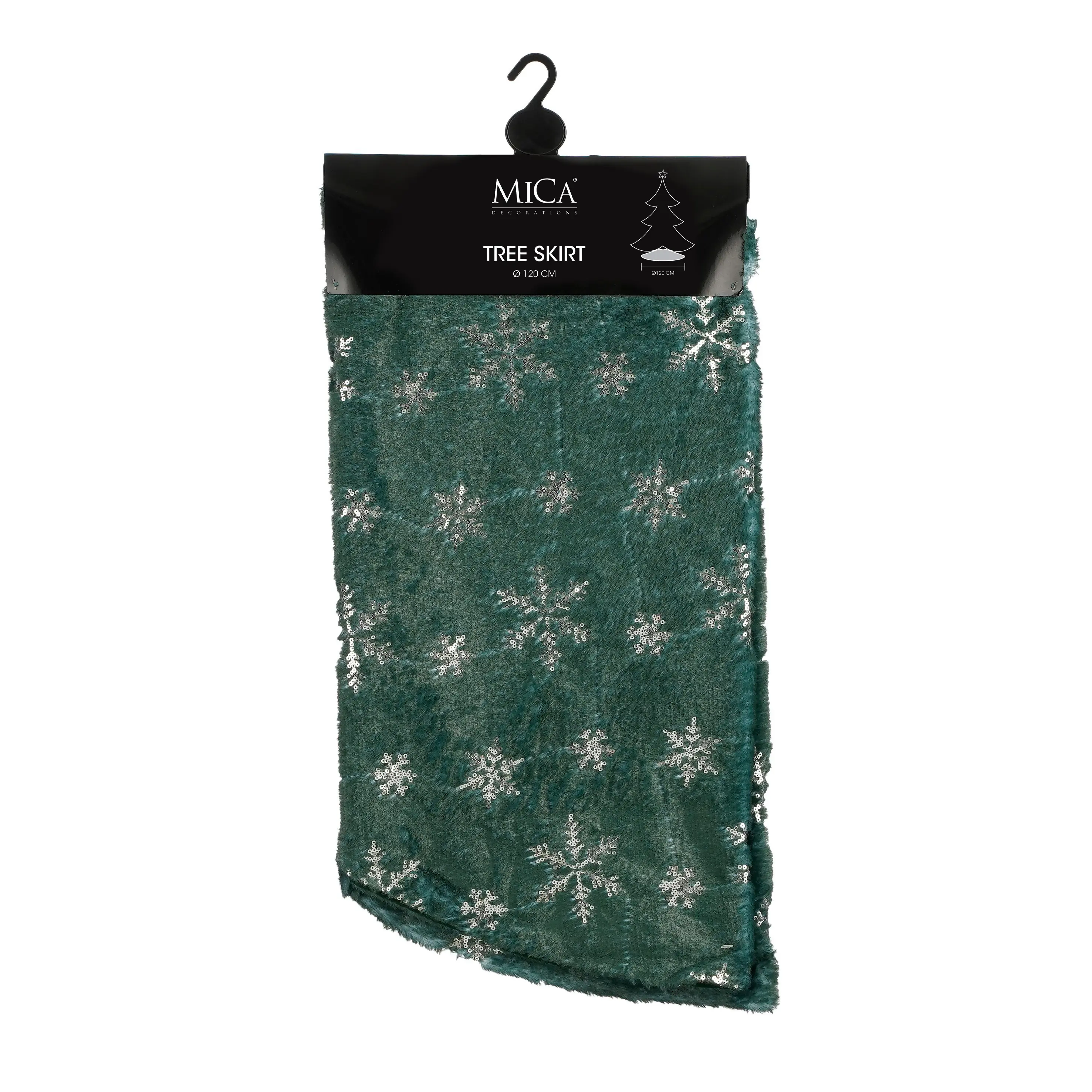 Mica Decorations Baumrock Schneeflocke Ø 120 cm grün